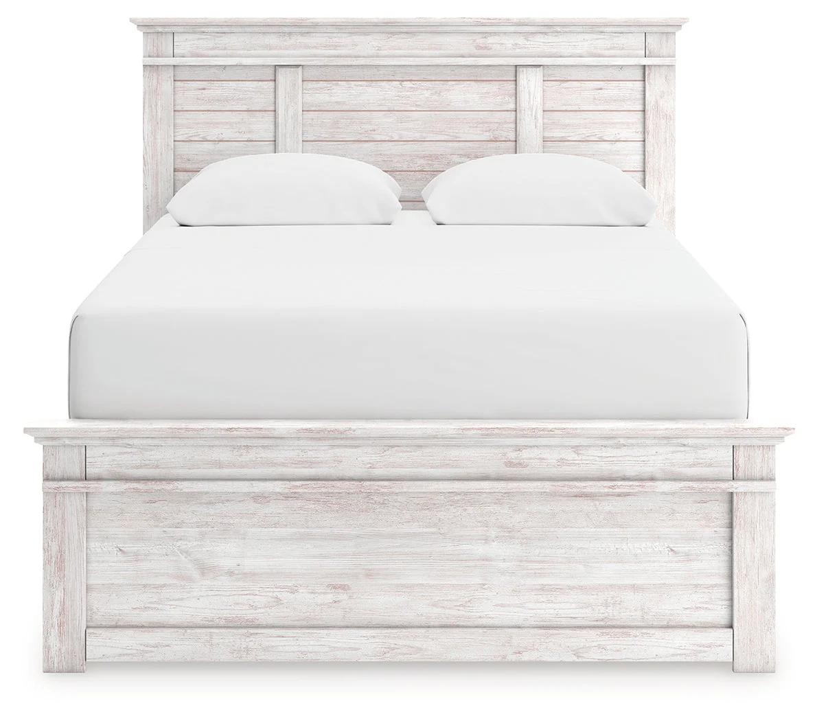 Makidern Whitewash Queen Panel Bed, Dresser and Mirror - Image 9