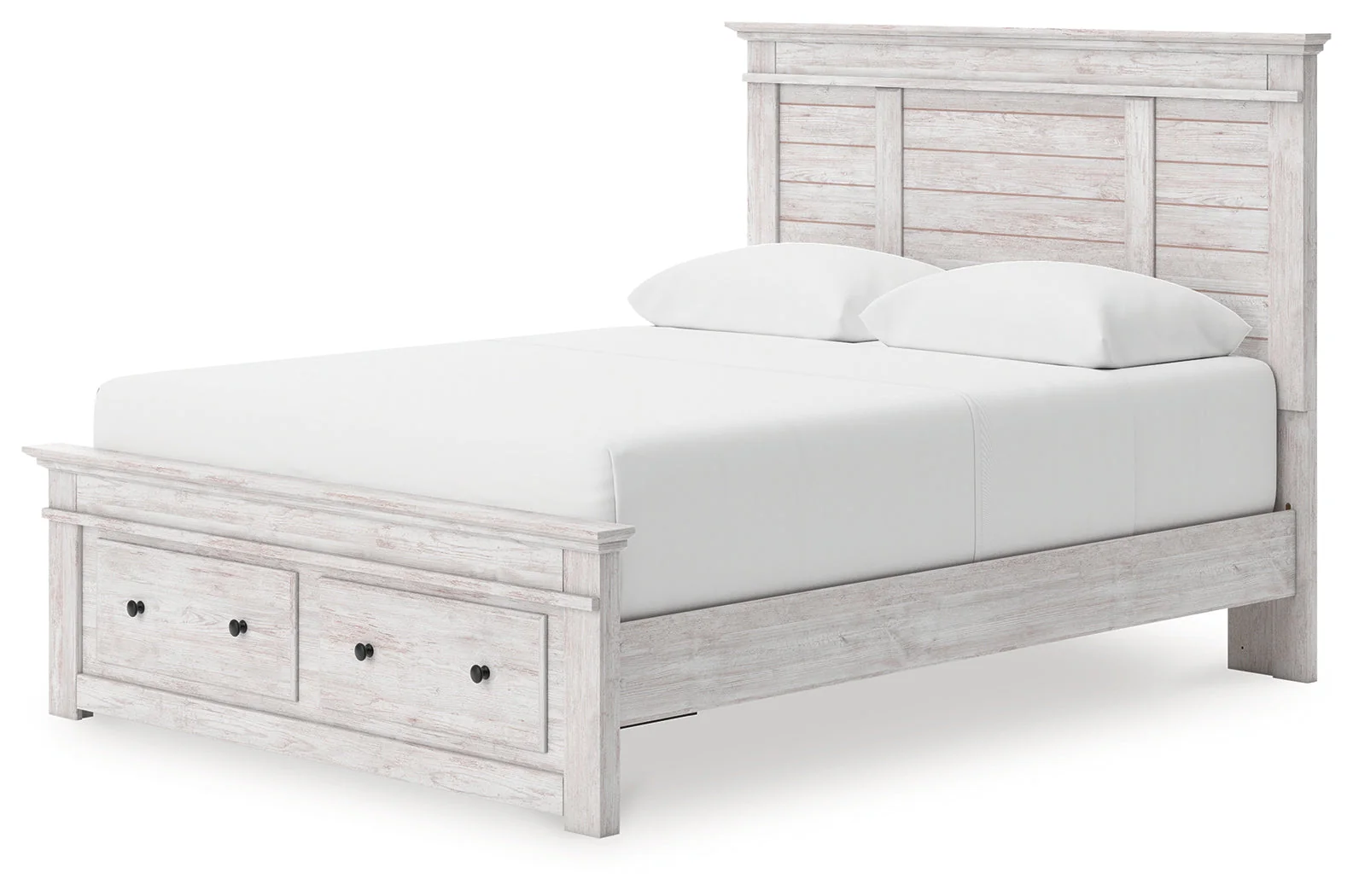 Makidern Whitewash Queen Panel Storage Bed - Image 2