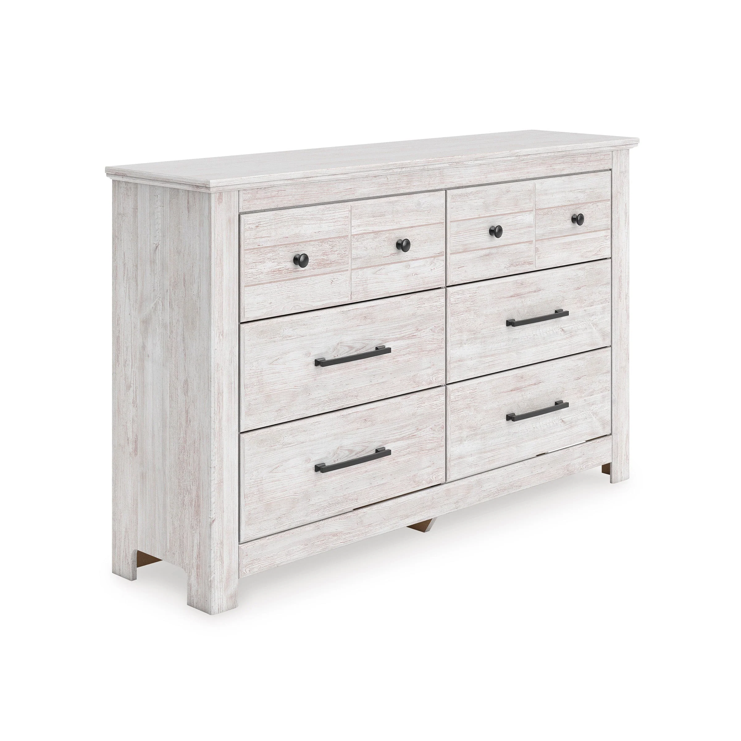 Makidern Whitewash Storage Panel Bedroom Set with 4 Drawers - Image 12