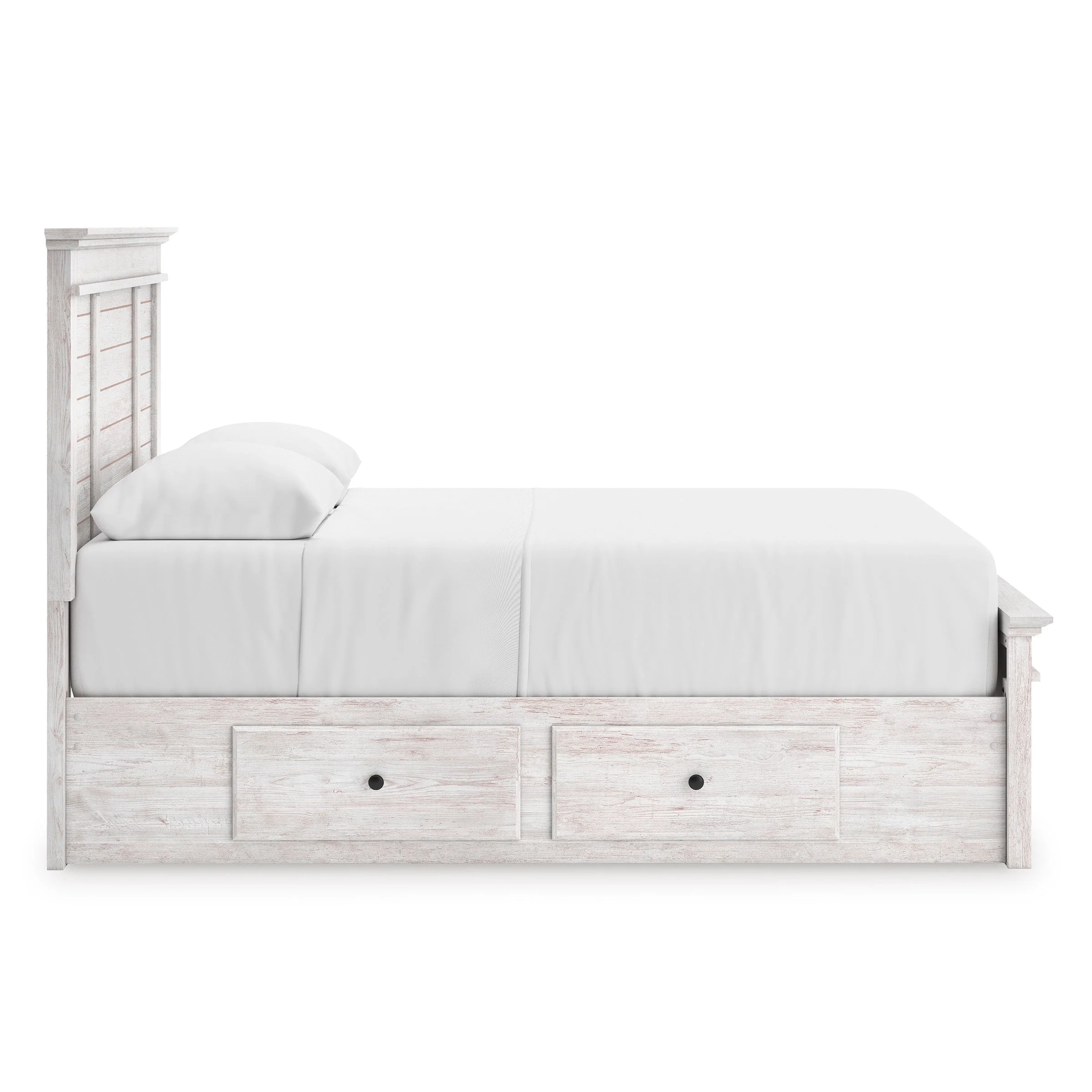 Makidern Whitewash Storage Panel Bedroom Set with 4 Drawers - Image 7