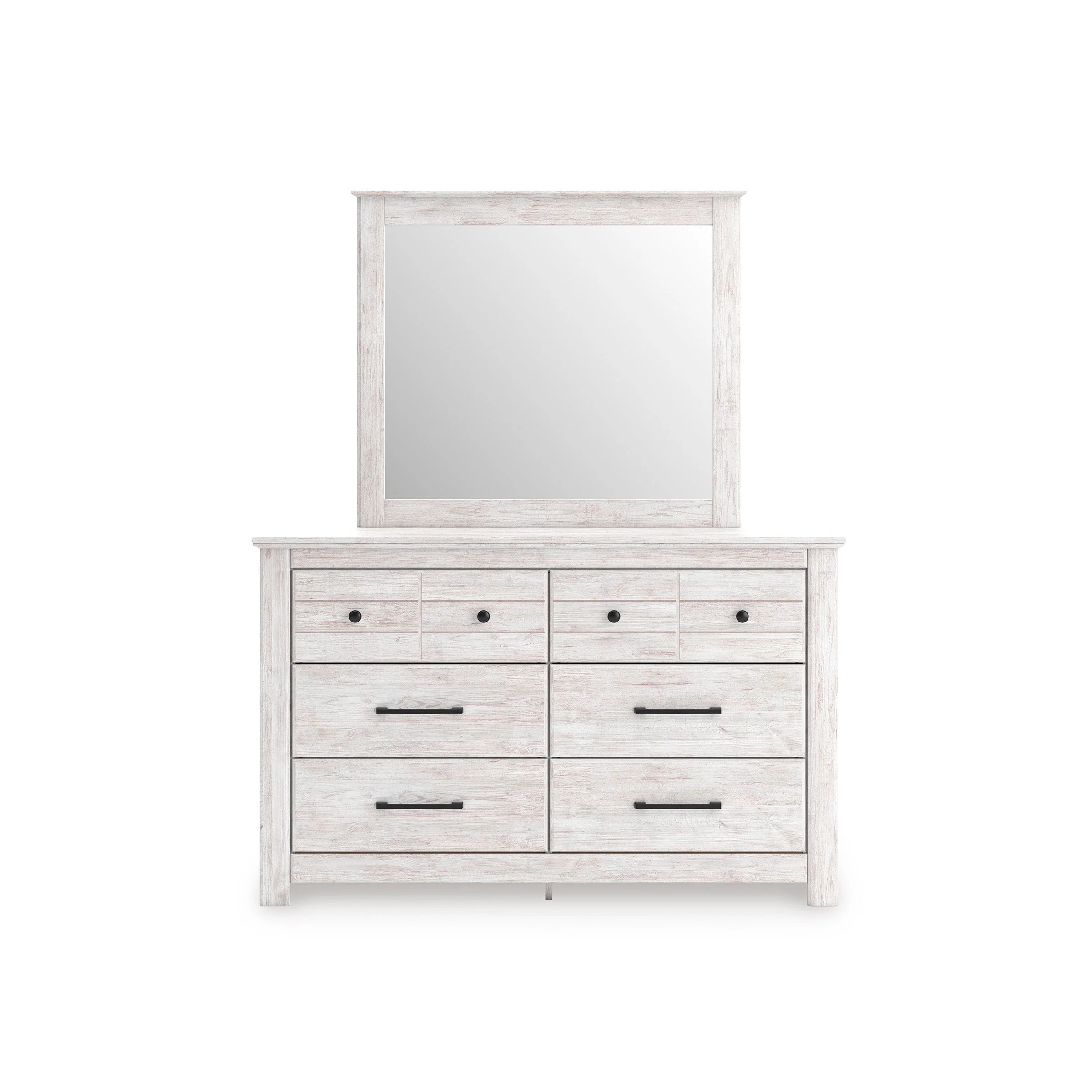 Makidern Whitewash Storage Panel Bedroom Set with 4 Side Drawers - Image 11