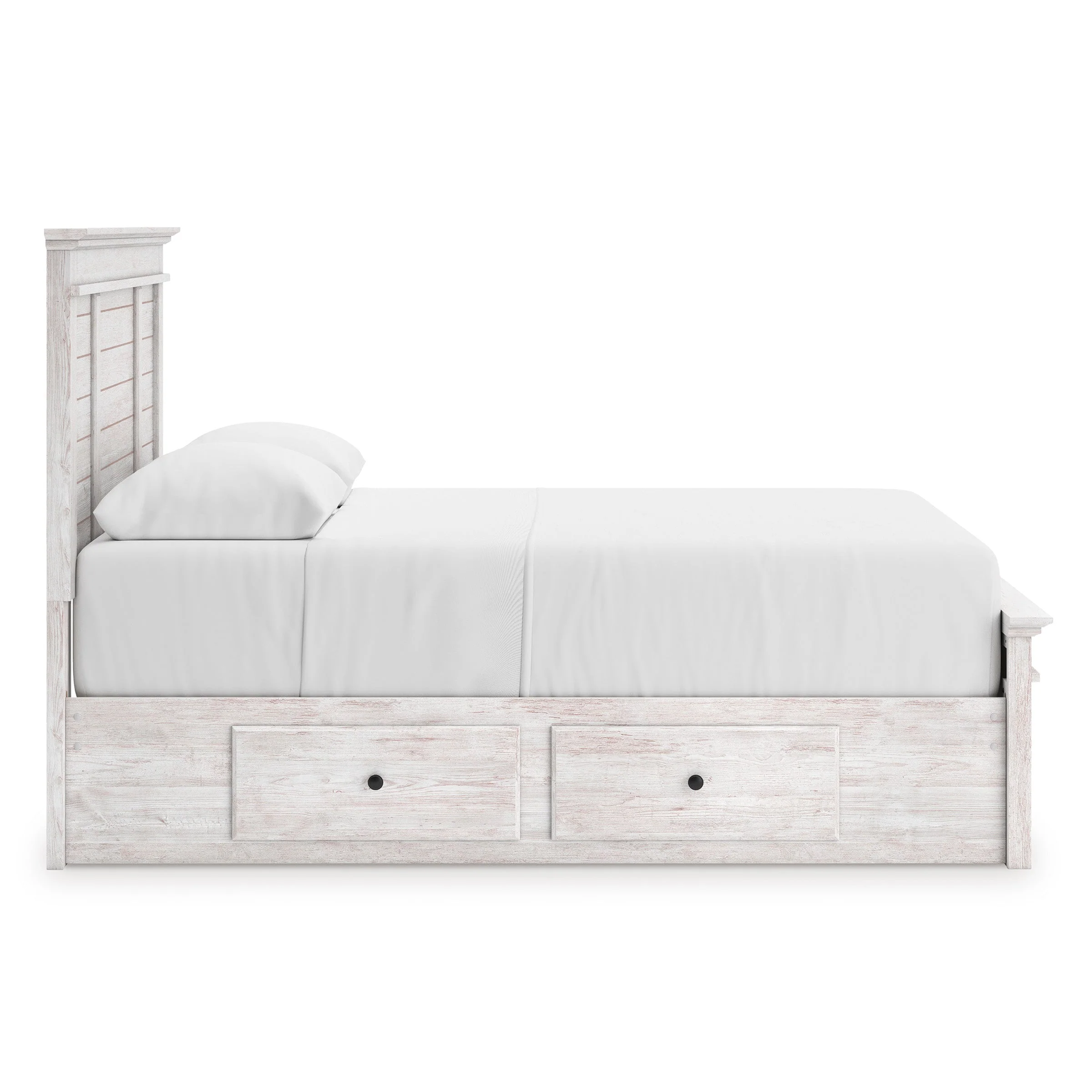Makidern Whitewash Storage Panel Bedroom Set with 6 Drawers - Image 6