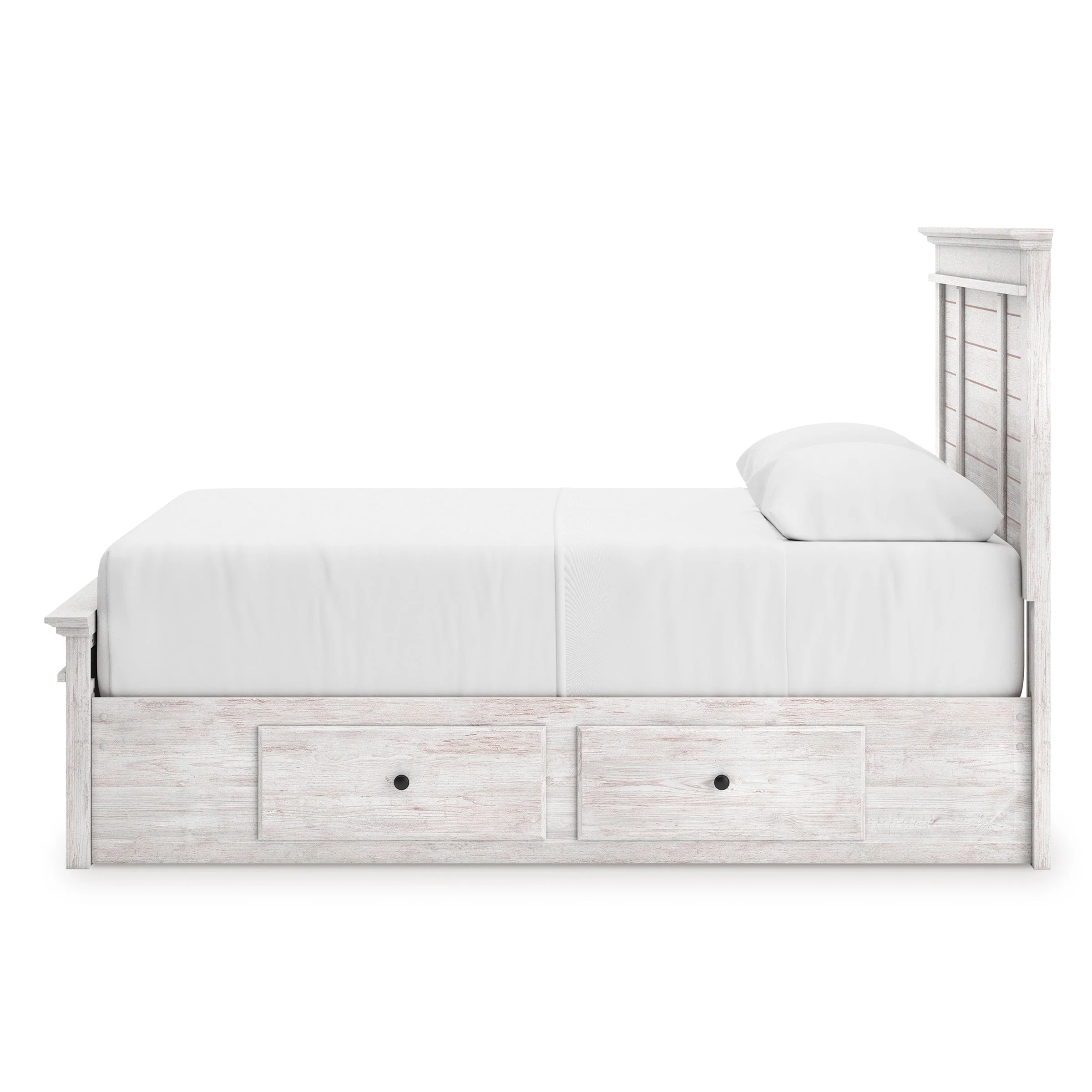 Makidern Whitewash Storage Panel Bedroom Set with 6 Drawers - Image 7