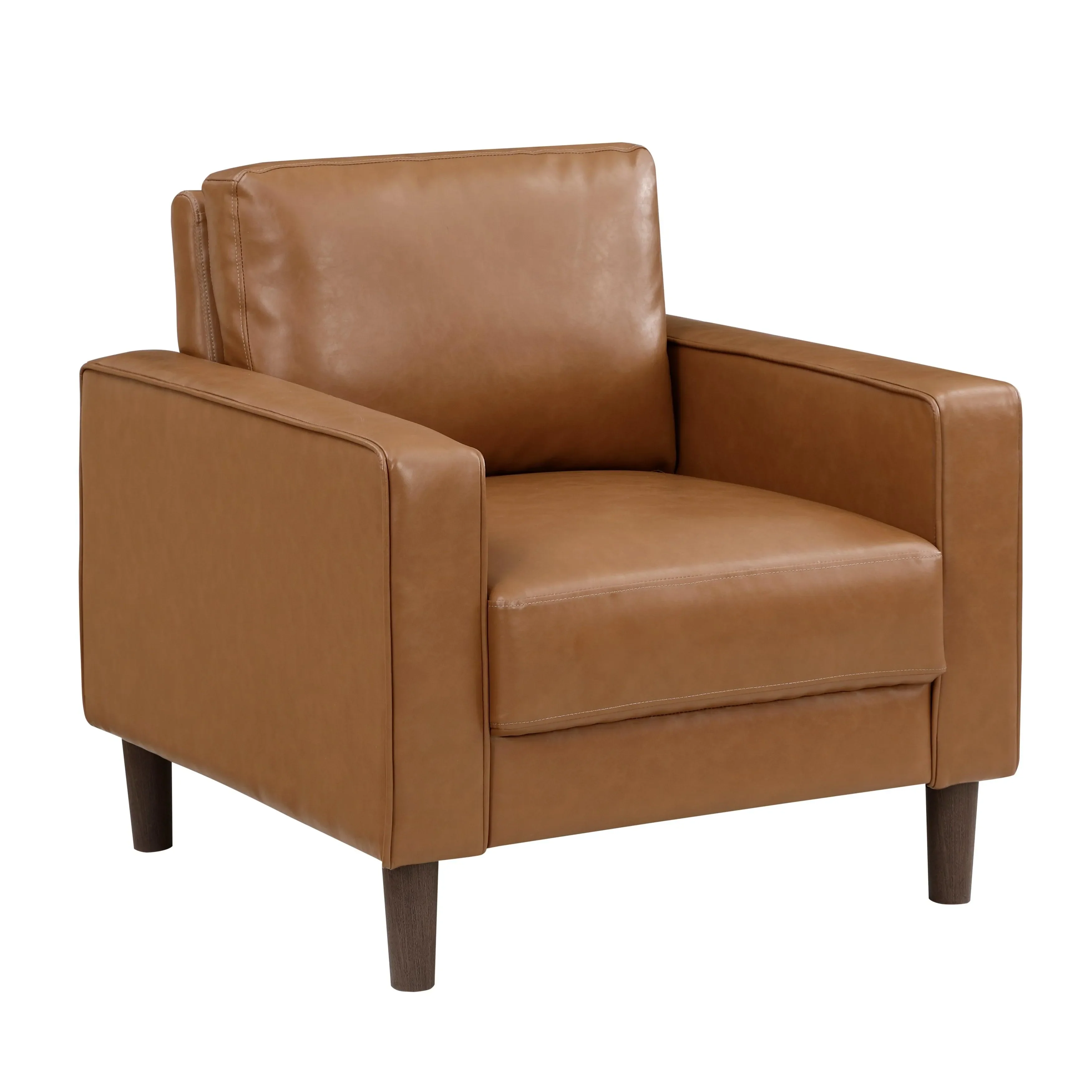 Malcolm Brown Faux Leather Chair - Image 7