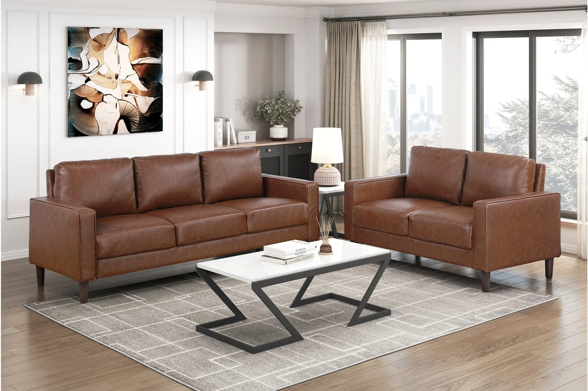 Malcolm Chocolate Living Room Set - Image 2