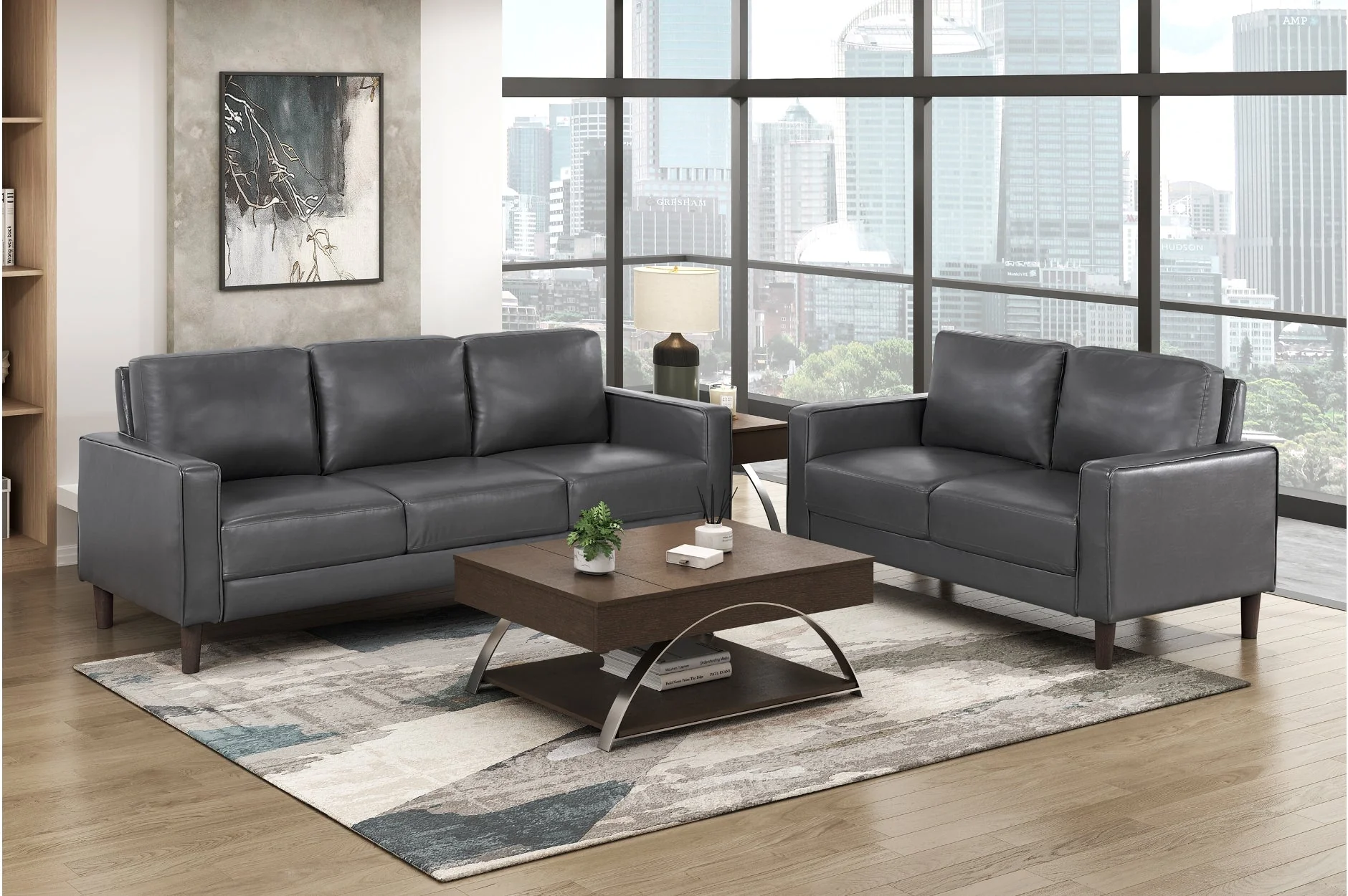 Malcolm Dark Gray Sofa - Image 2