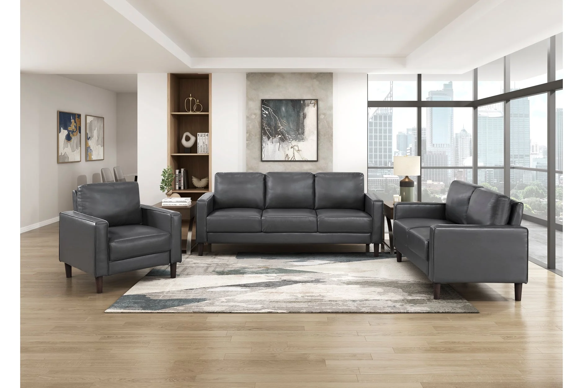 Malcolm Dark Gray Sofa - Image 8