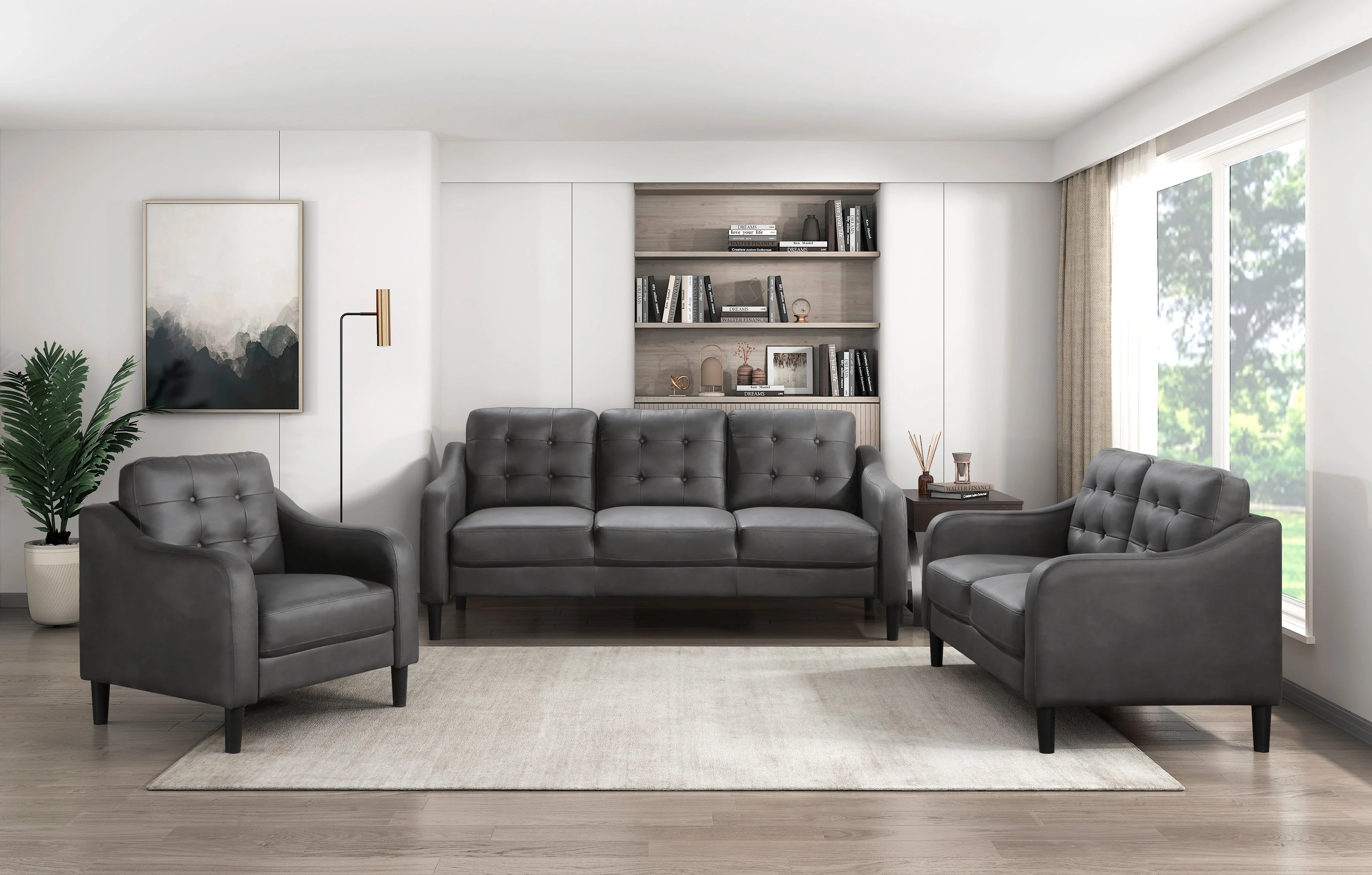 Mallory Gray Loveseat - Image 6