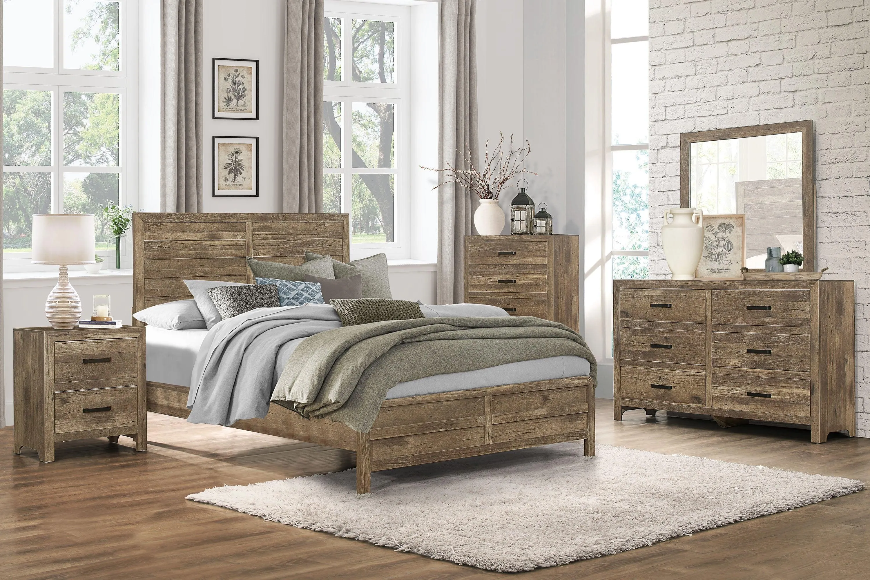 Mandan Weathered Pine Nightstand - Image 2