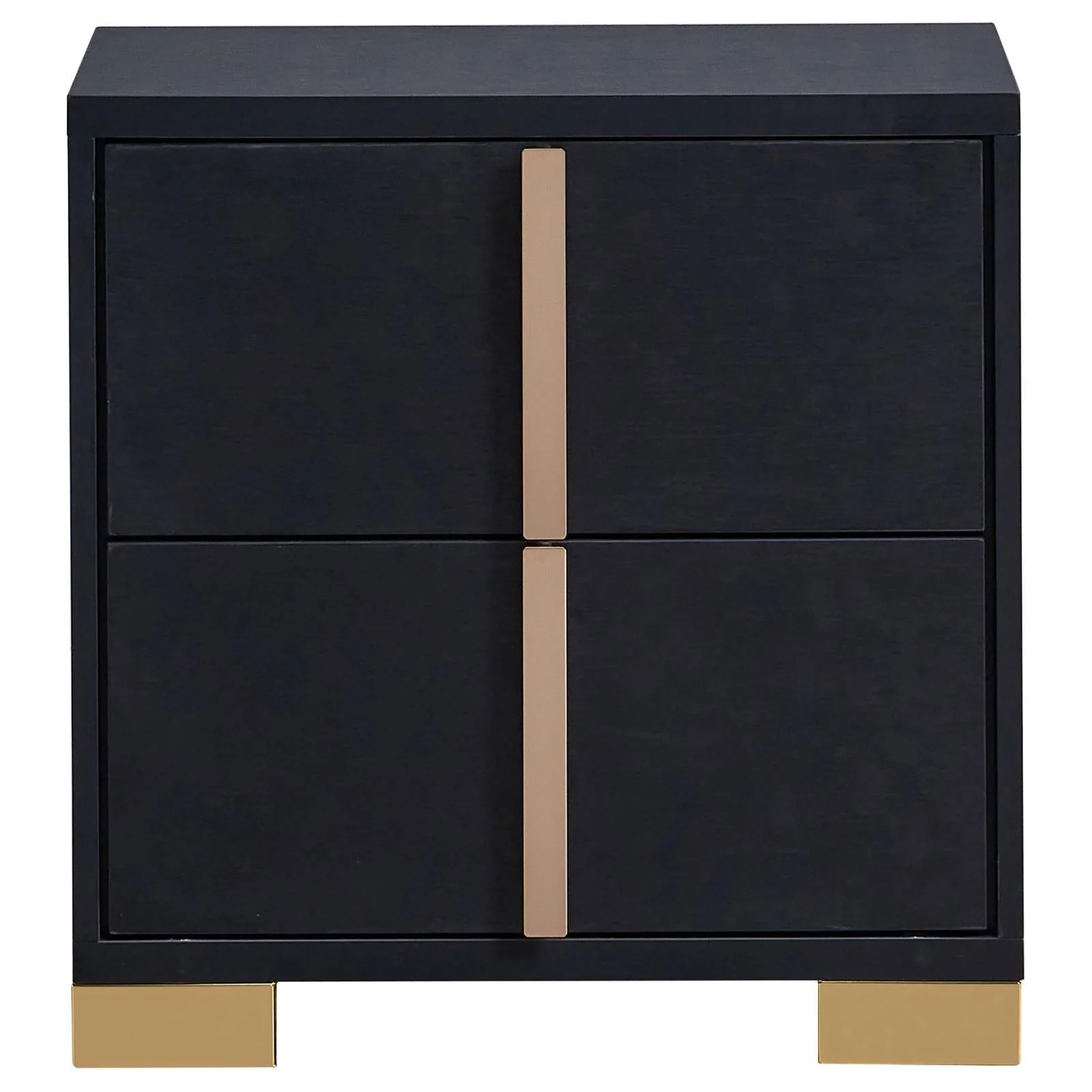 Marceline Black 2-drawer Nightstand - Image 2