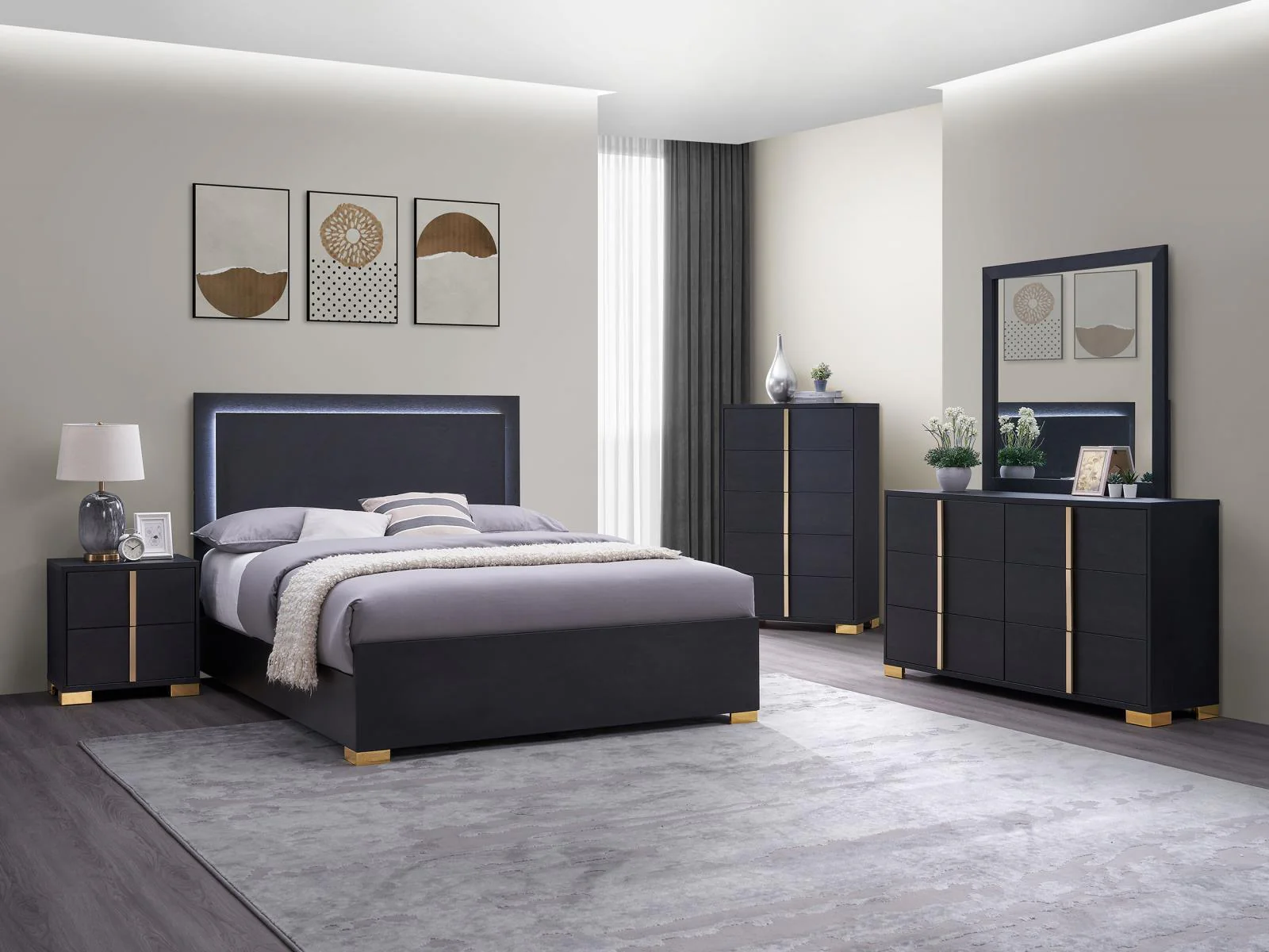 Marceline Black 6-drawer Dresser - Image 13