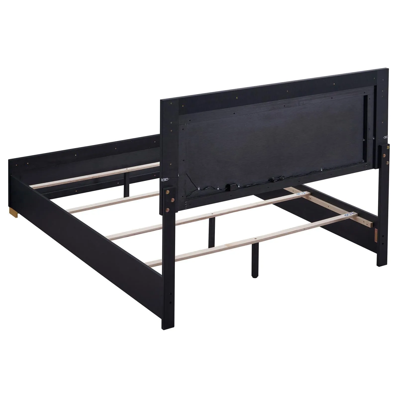 Marceline Black Queen Bed with LED Headboard - Image 3