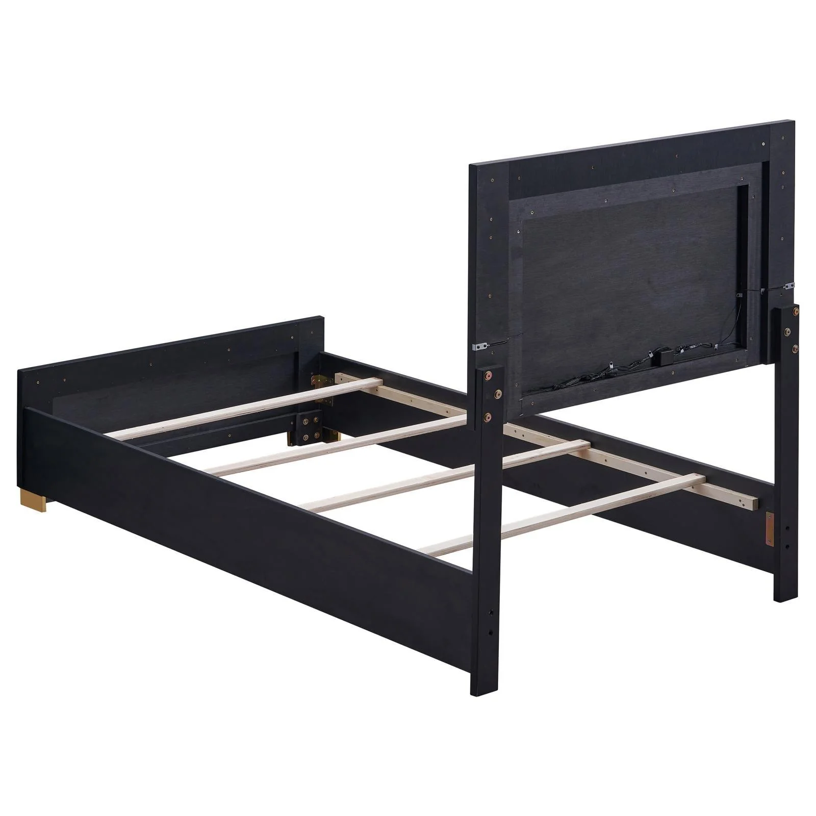 Marceline Black Twin Bed with LED Headboard - Image 3