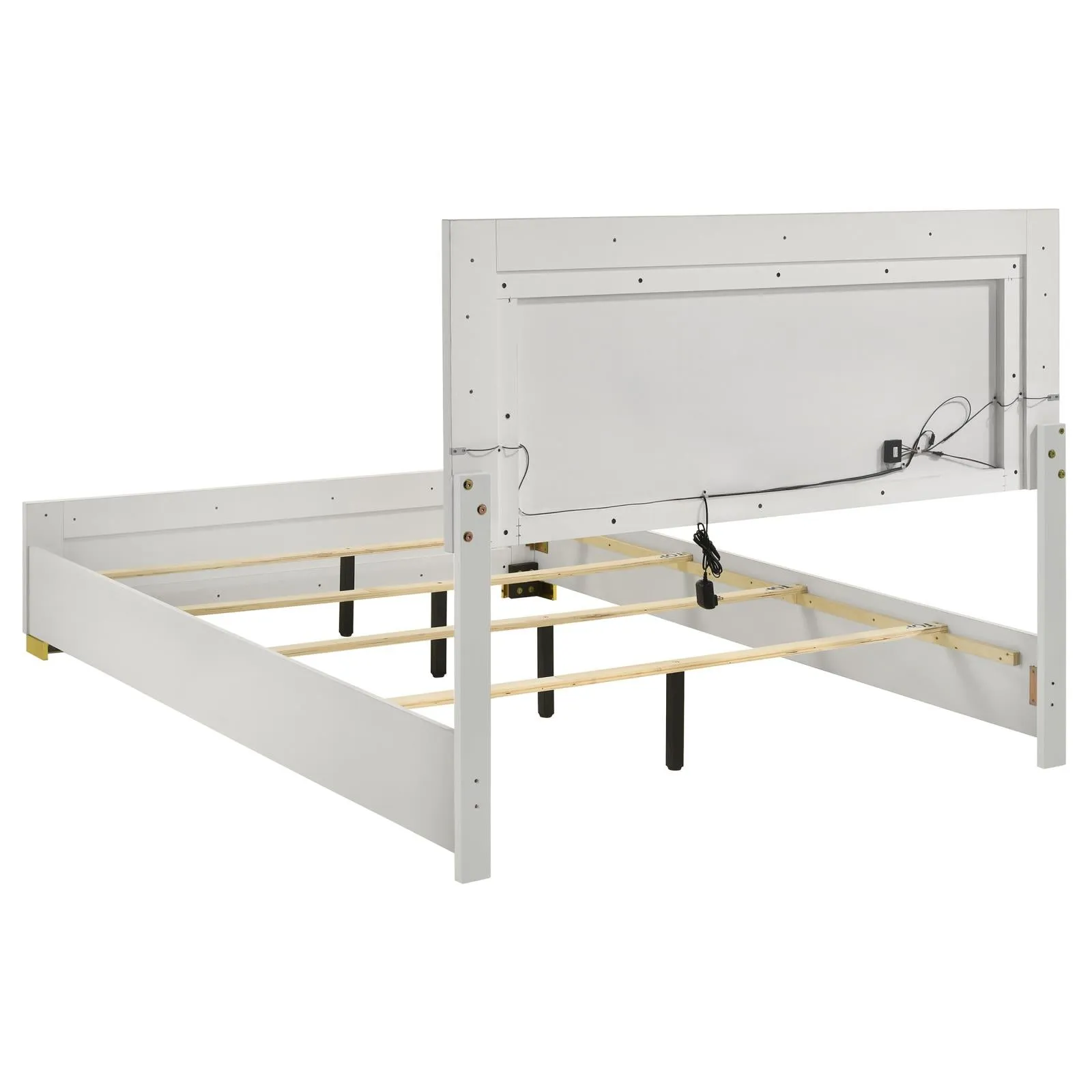 Marceline White 4-Piece Queen Bedroom Set with LED Headboard - Image 4