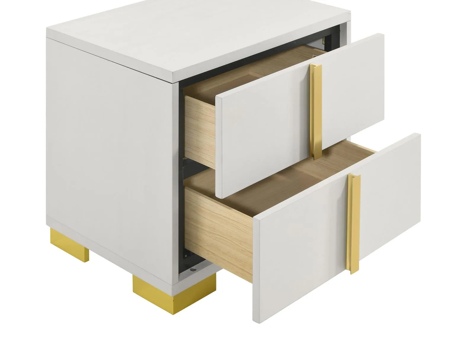 Marceline White 5-Piece Queen Bedroom Set with LED Headboard - Image 8