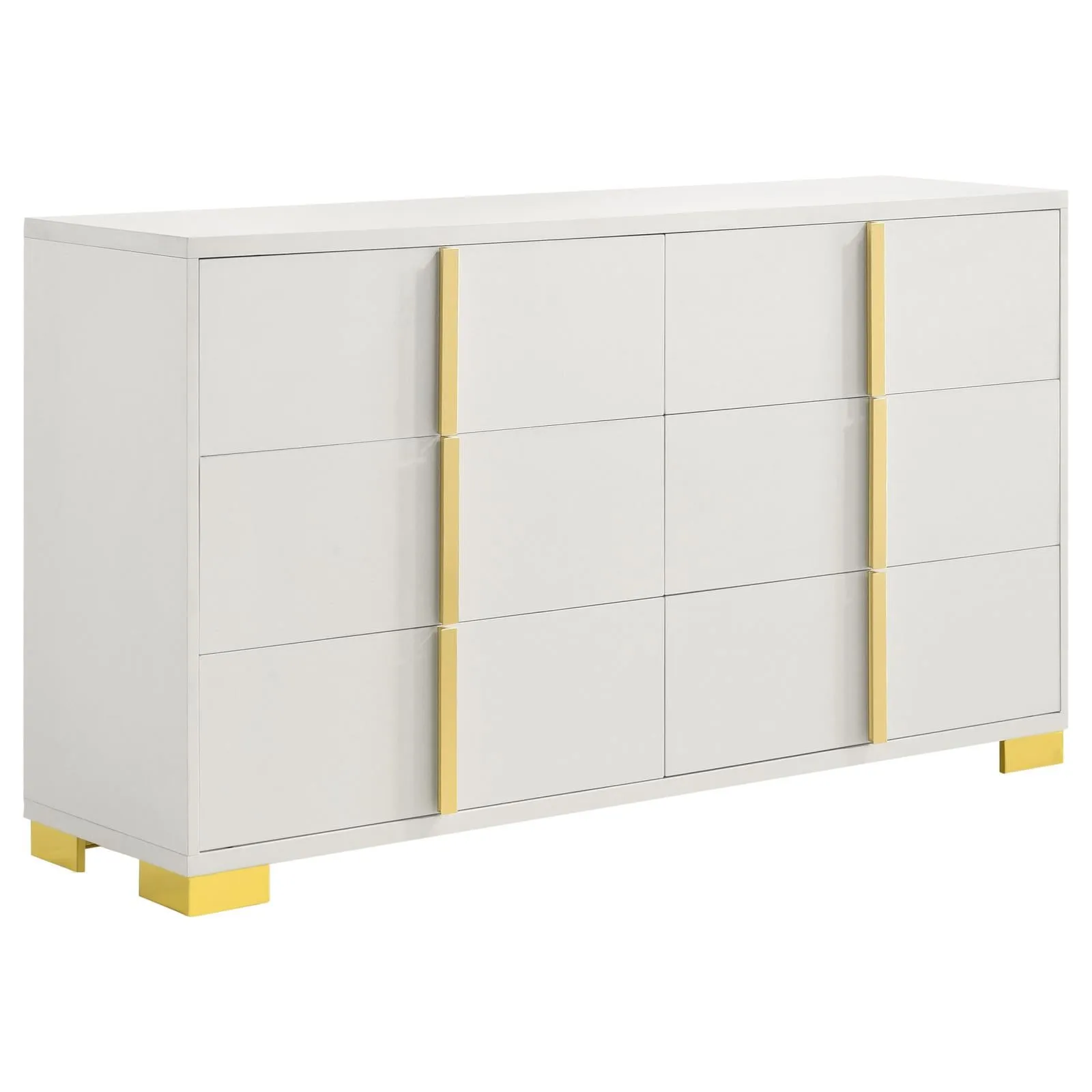 Marceline White 5-Piece Queen Bedroom Set with LED Headboard - Image 9
