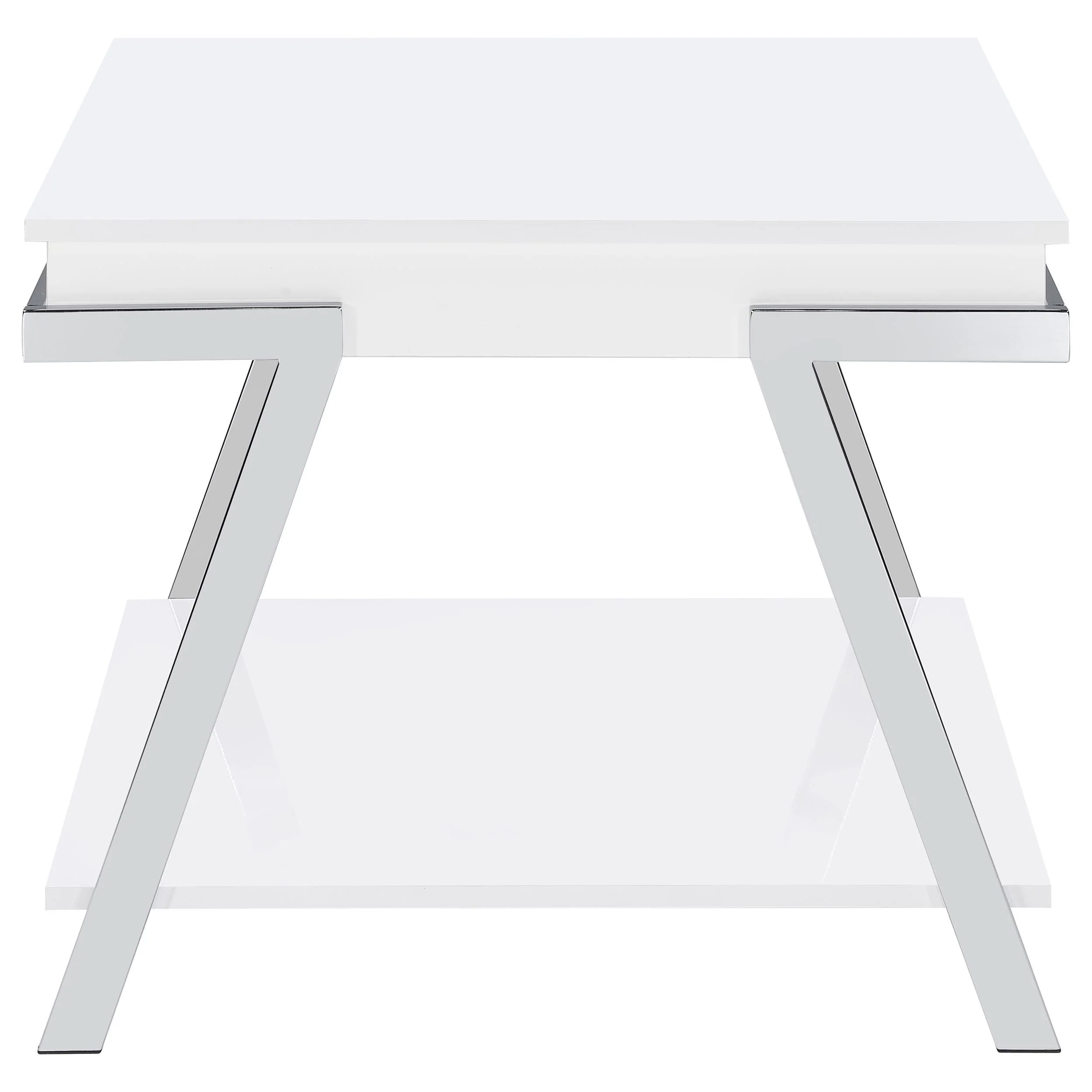 Marcia White 3-Piece High Gloss Lift Top Coffee and End Table Set - Image 4