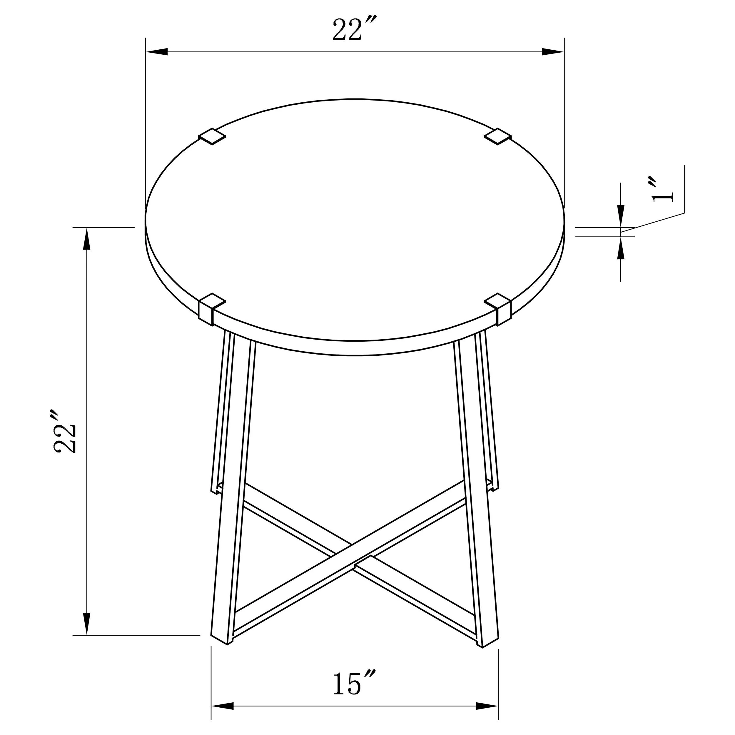 Marcus Light Brown 3-Piece Round Coffee and End Table Set - Image 9