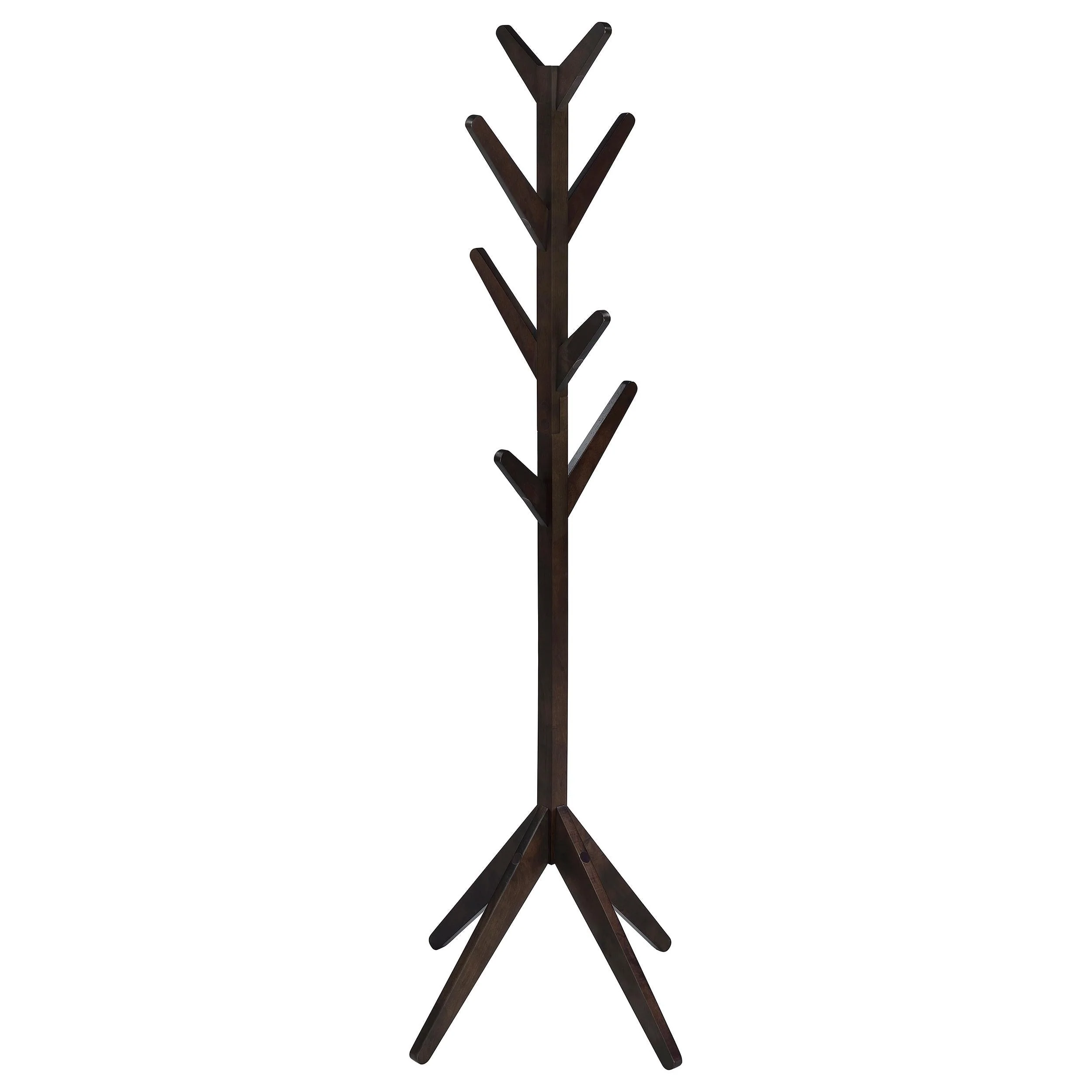 Margaret Cappuccino Solid Wood Coat Rack - Image 2