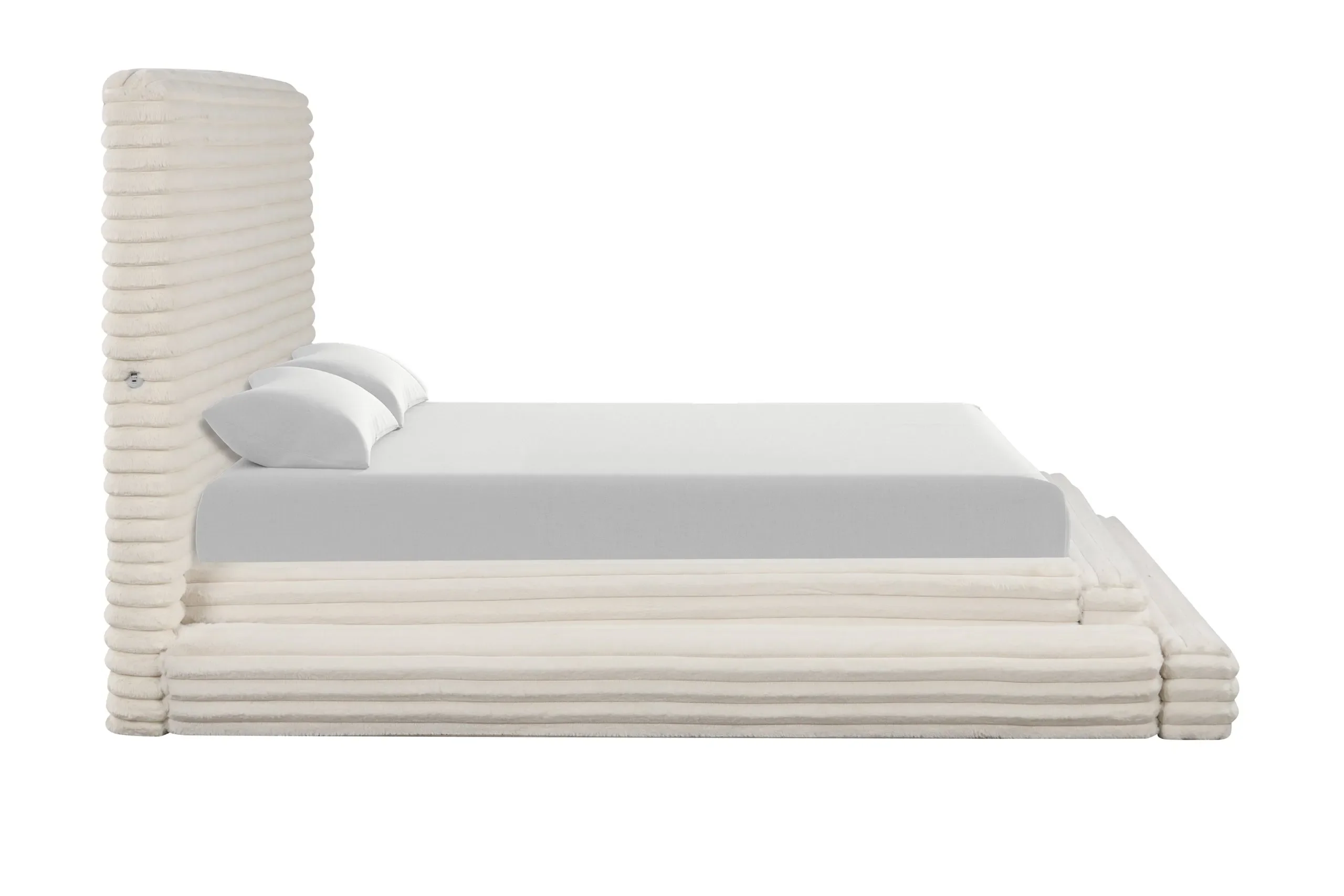 Mariah Beige Queen Platform Bed - Image 4