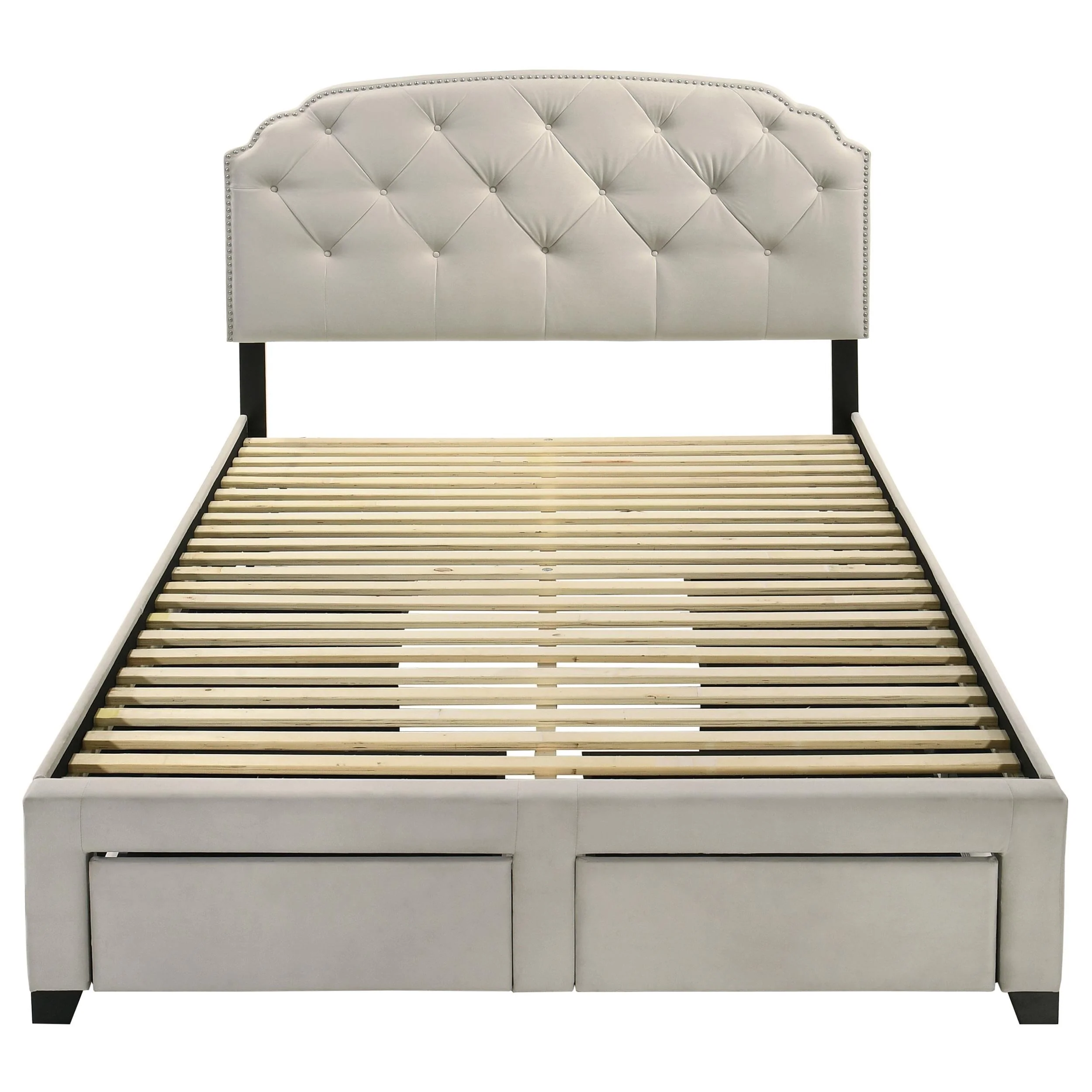 Marianna Cream 4-Drawer Upholstered Eastern King Storage Bed - Image 6