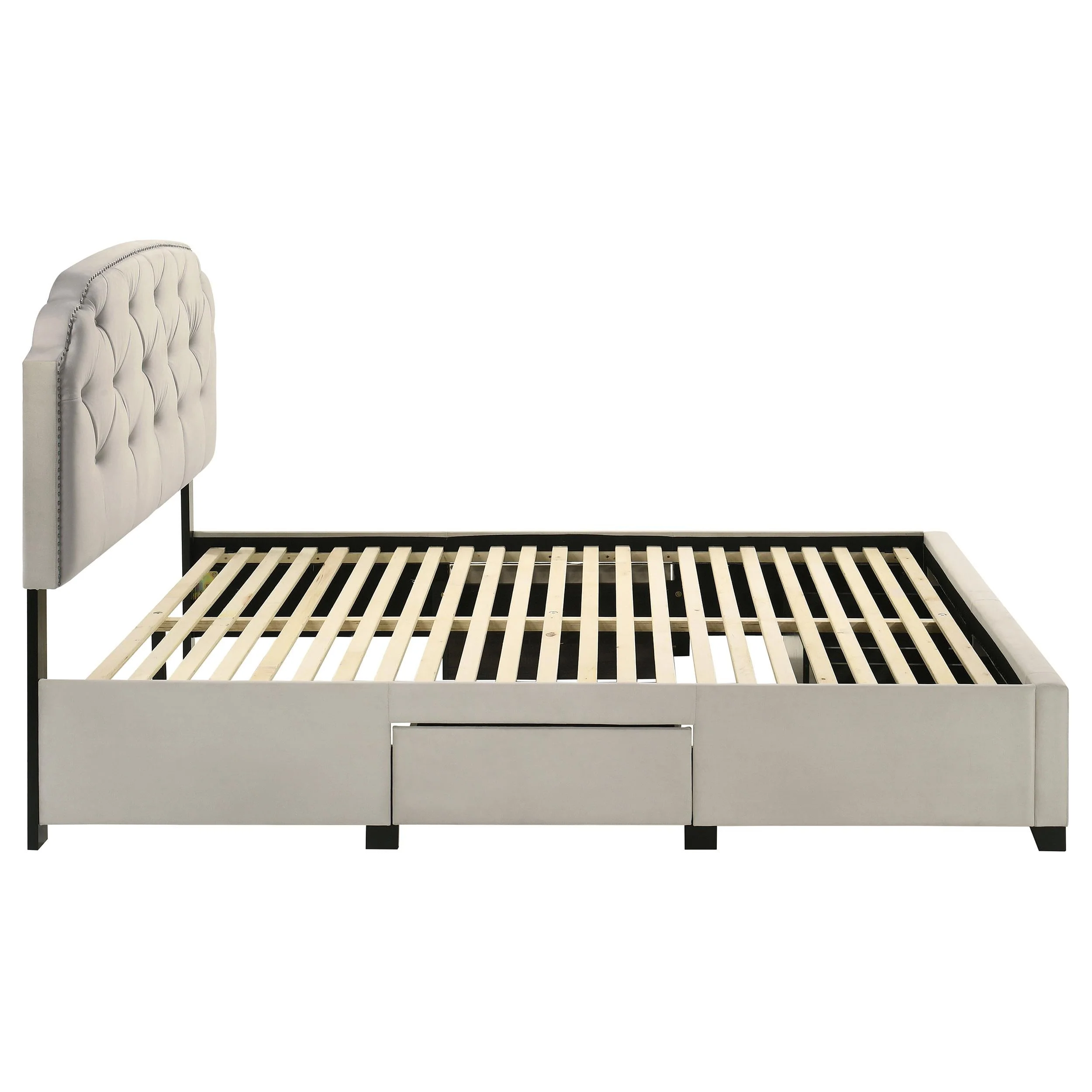Marianna Cream 4-Drawer Upholstered Full Storage Bed - Image 8