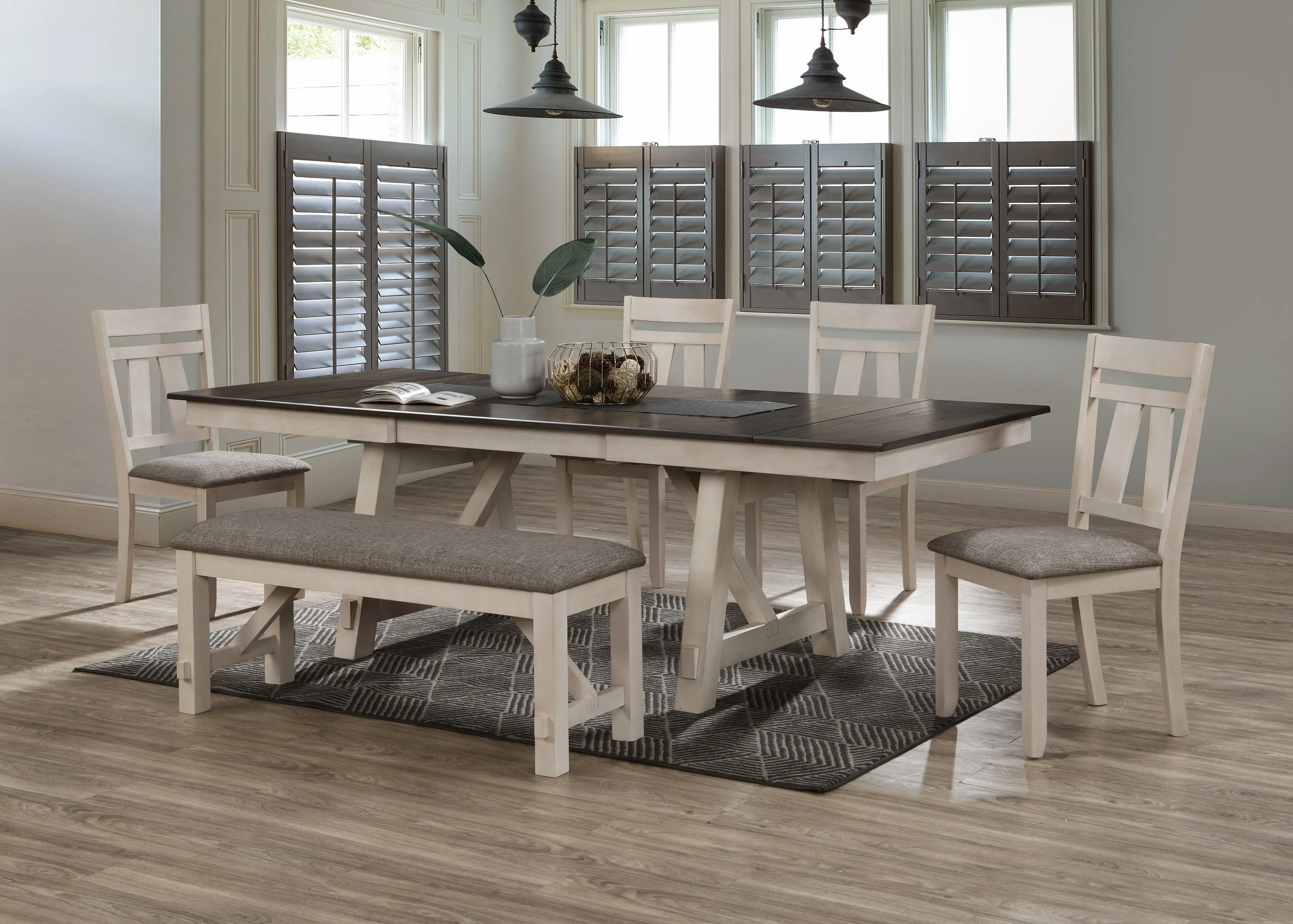 Maribelle Chalk and Gray Dining Chair, Set of 2 - Image 6