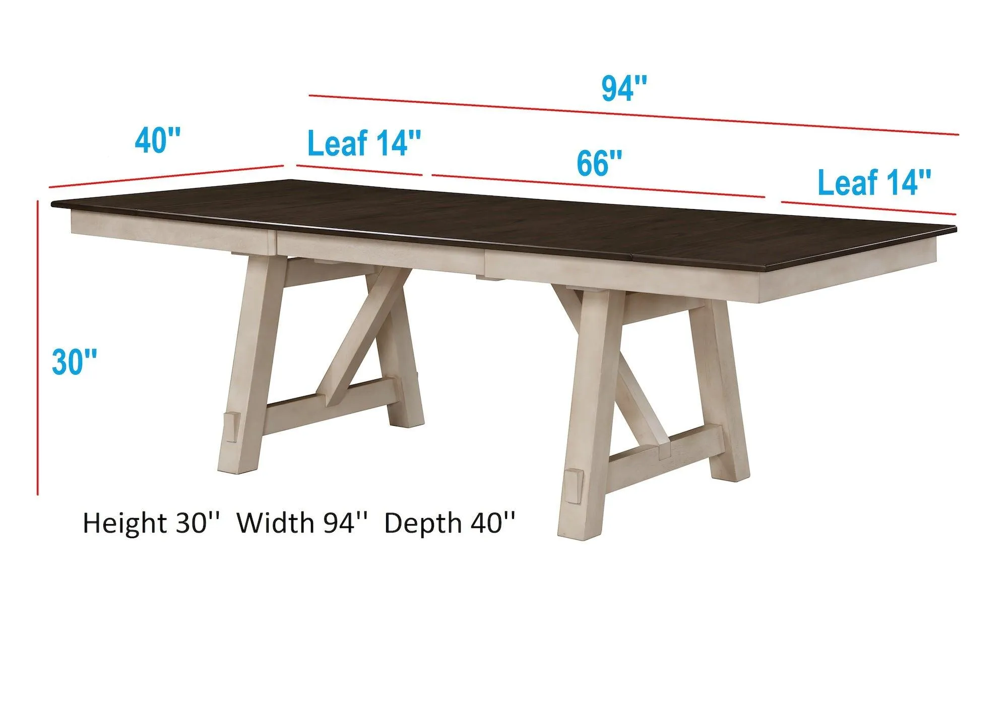 Maribelle Chalk and Gray Extendable Dining Set - Image 6