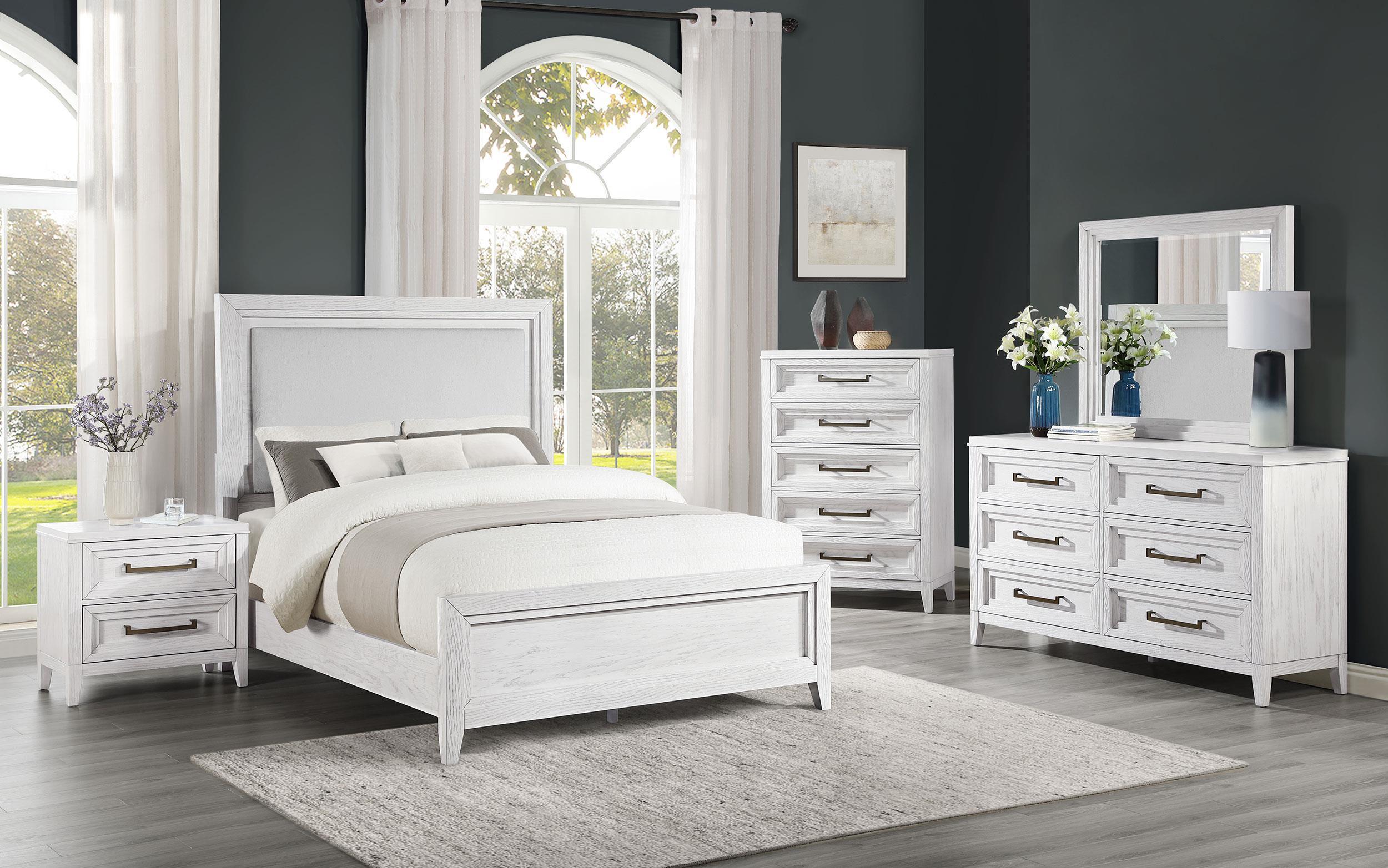 Marielle Distressed White Dresser Mirror - Image 5