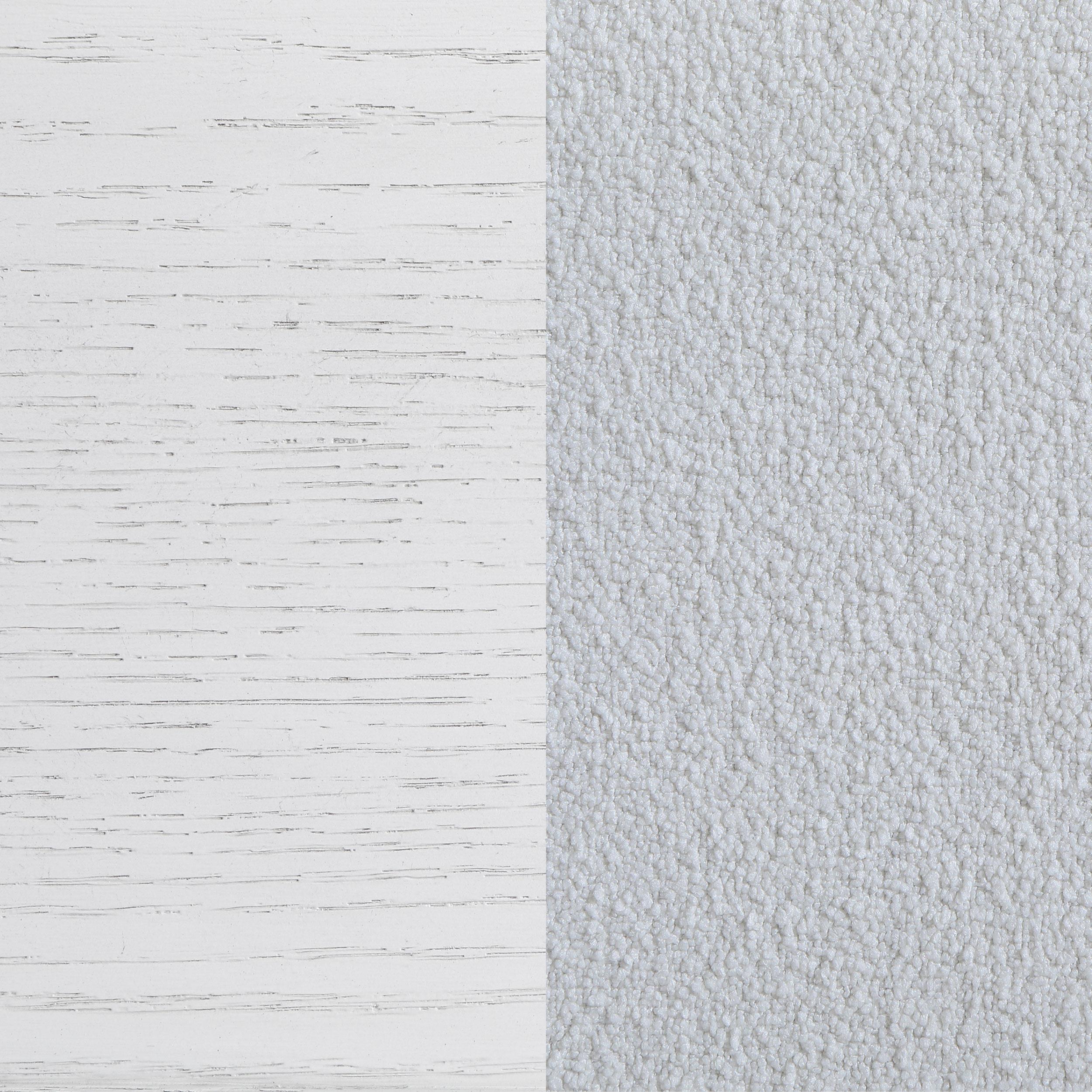 Marielle Distressed White Queen Upholstered LED Panel Bed - Image 7