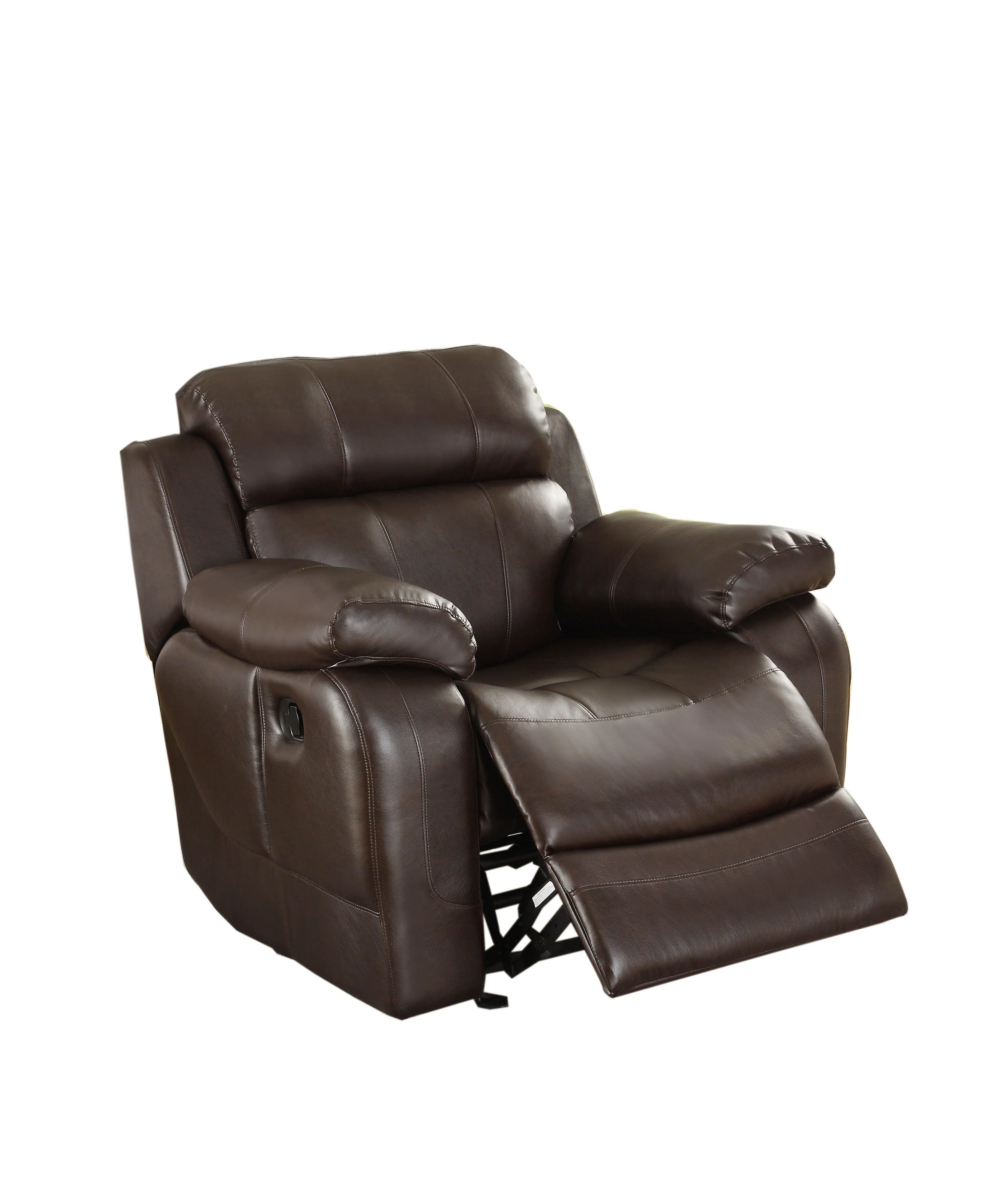 Marille Brown Bonded Leather Reclining Chair - Image 2