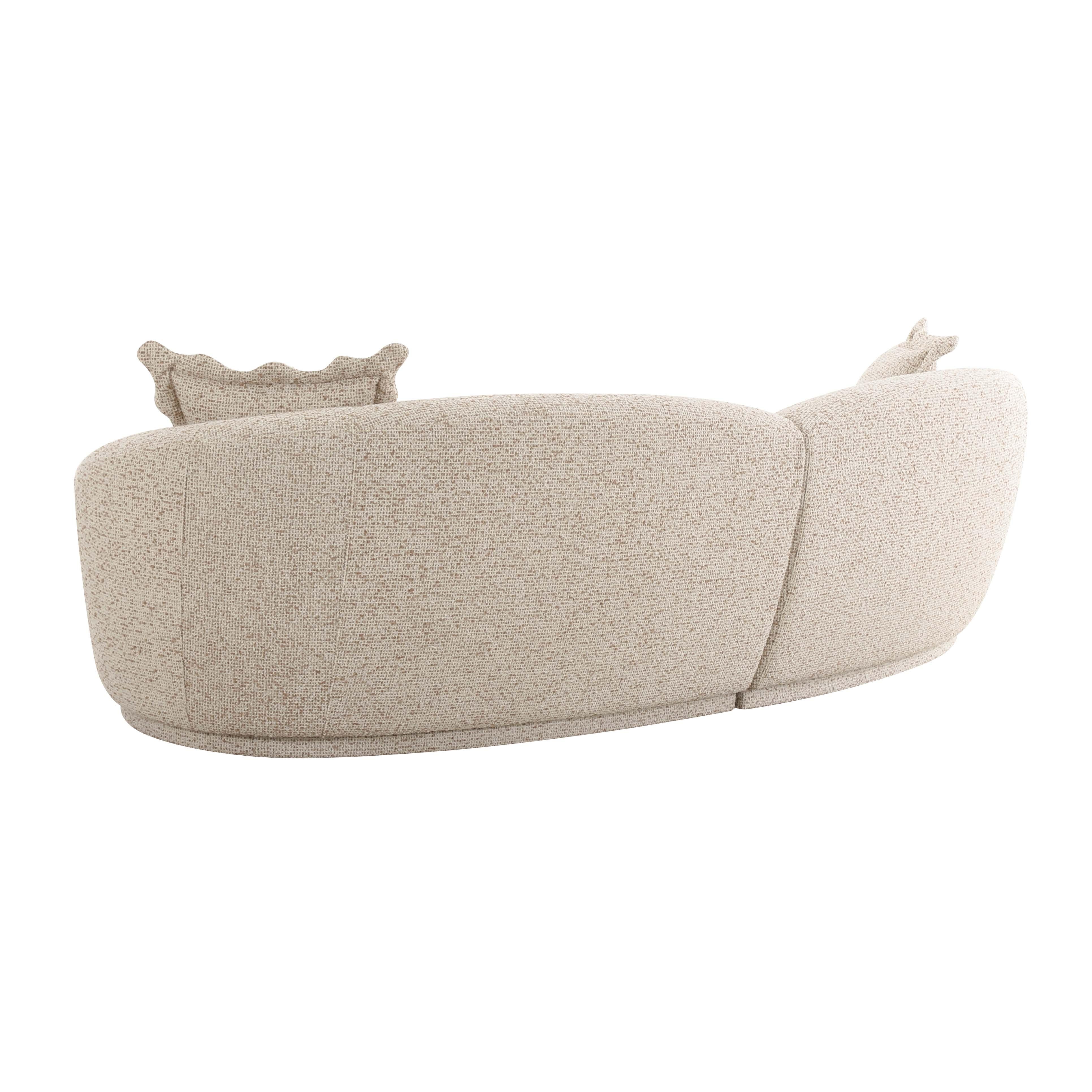 Marion Two-Tone Textured Boucle 4 Person Sectional - Image 3