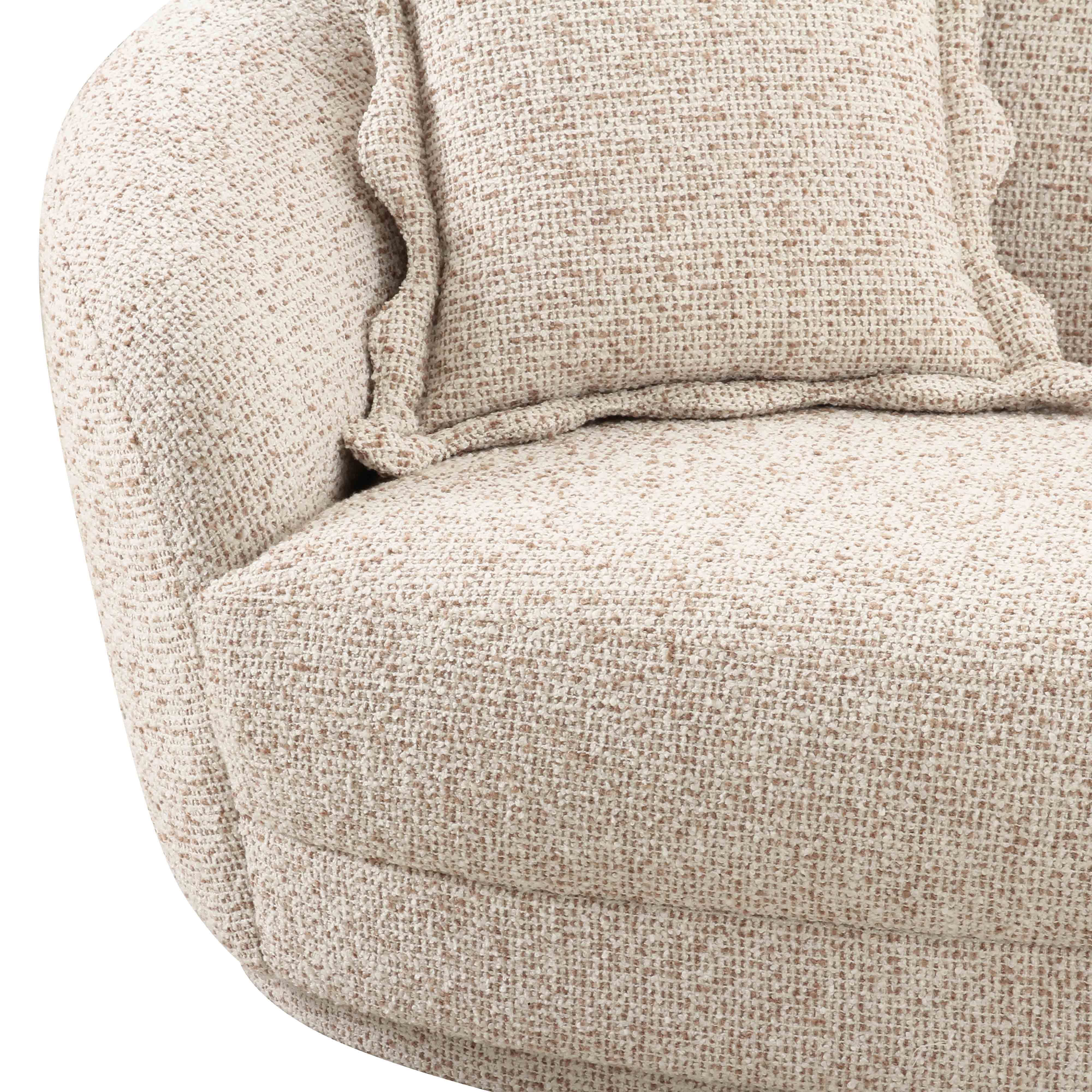 Marion Two-Tone Textured Boucle 4 Person Sectional - Image 4