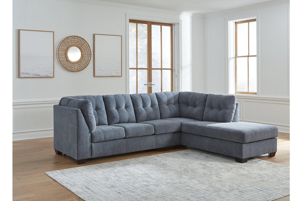 Marleton Denim 2-Piece Sectional with RAF Chaise