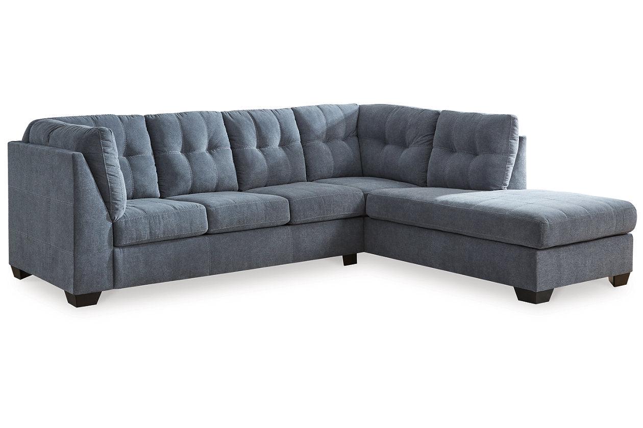 Marleton Denim 2-Piece Sleeper Sectional with RAF Chaise - Image 2