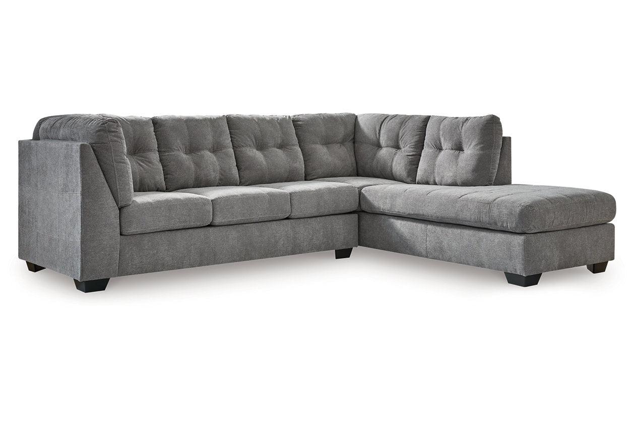Marleton Gray 2-Piece Sectional with RAF Chaise - Image 2