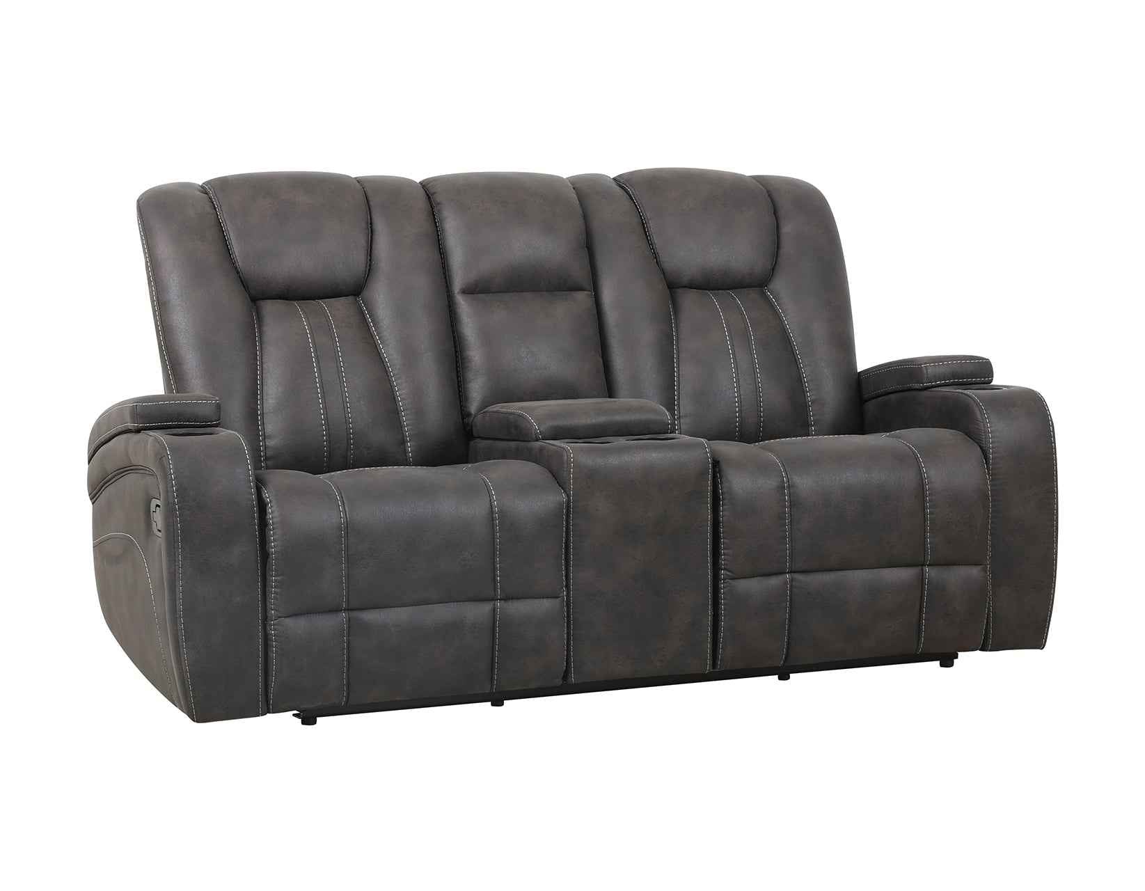 Marlow Charcoal Manual Reclining Loveseat - Image 2