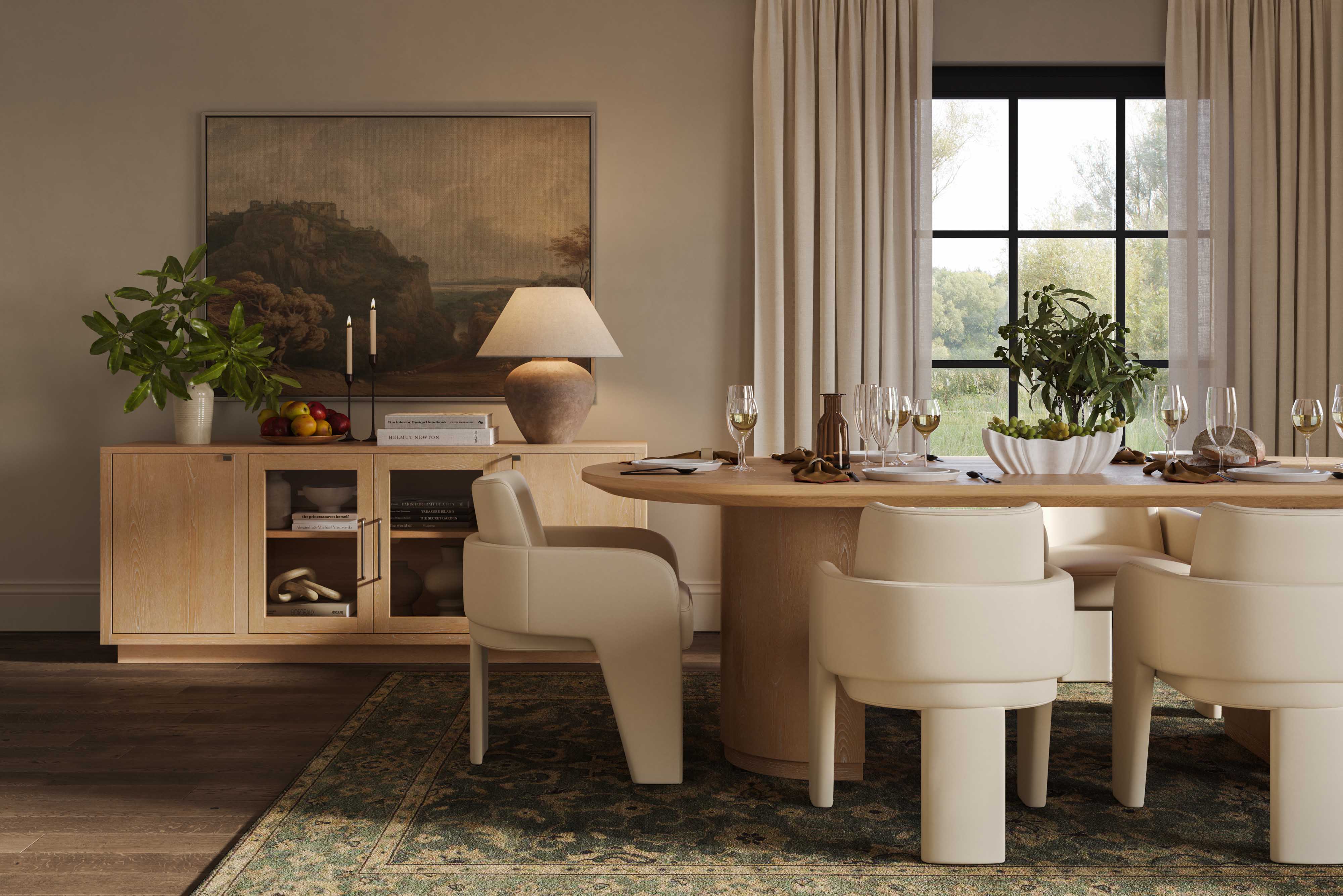 Marlow Wood 102" Oval Dining Table - Image 7