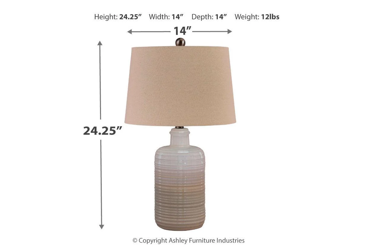 Marnina Taupe Table Lamp - Image 4