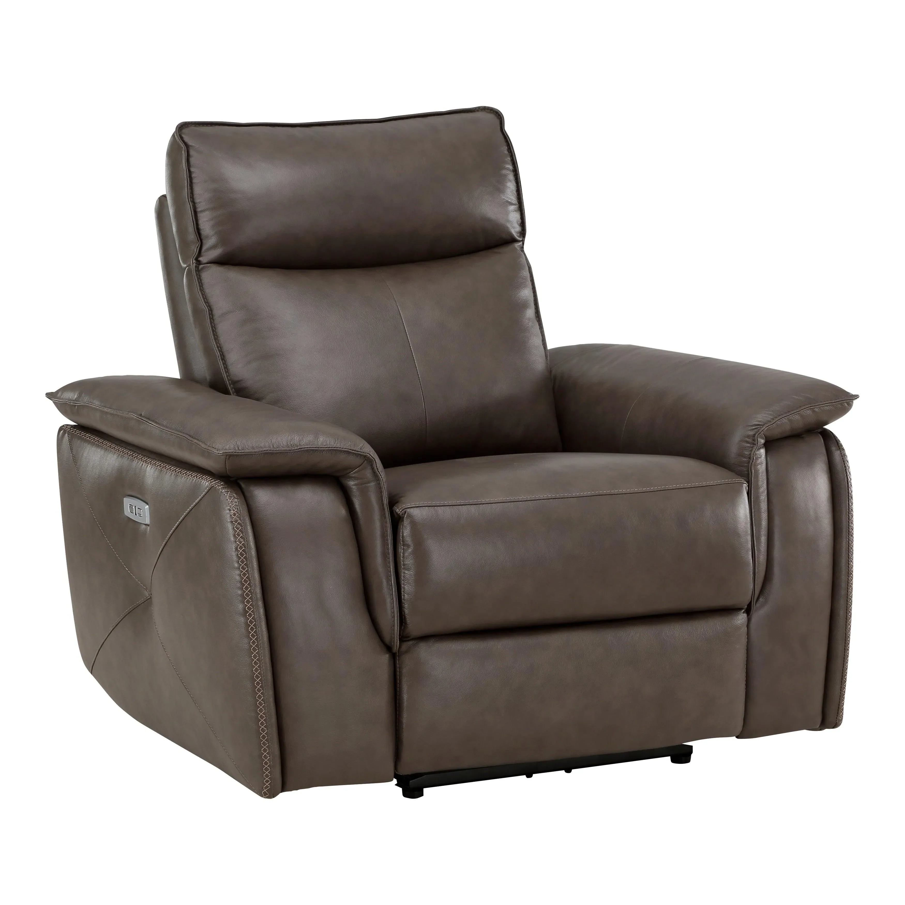 Maroni Dark Brown Leather Power Reclining Chair - Image 3