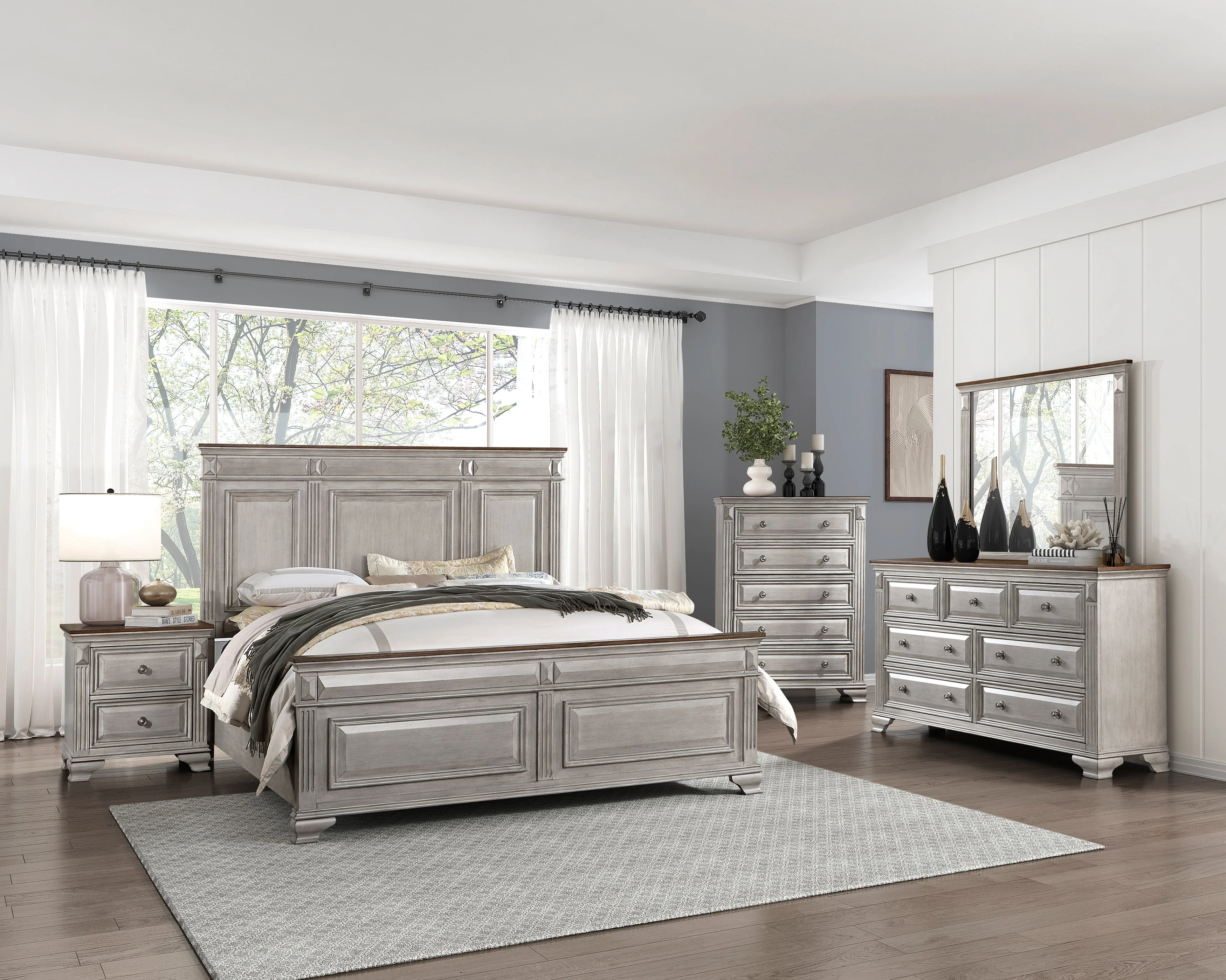 Marquette Gray/Brown Mirror (Mirror Only) - Image 2