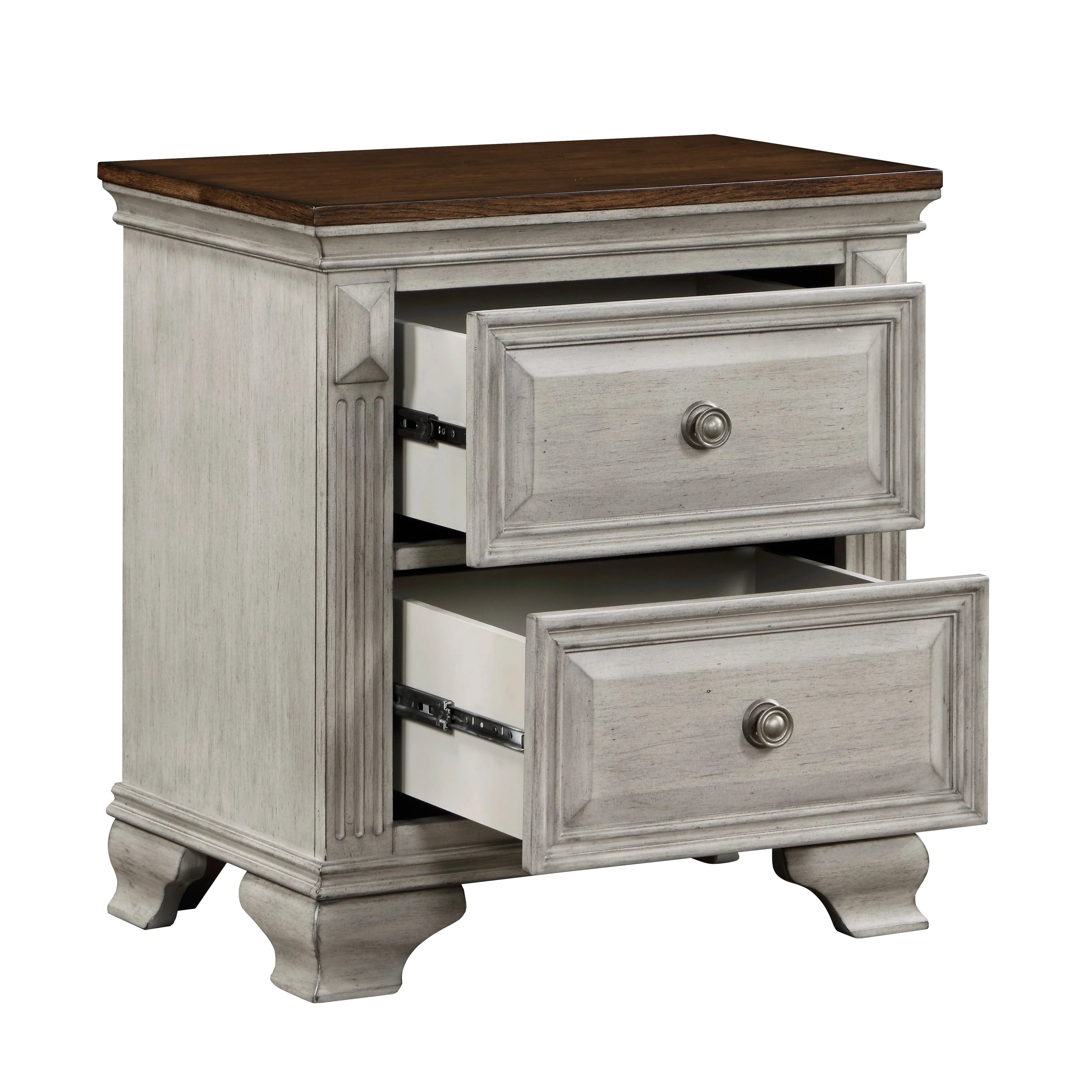 Marquette Gray/Brown Nightstand - Image 2