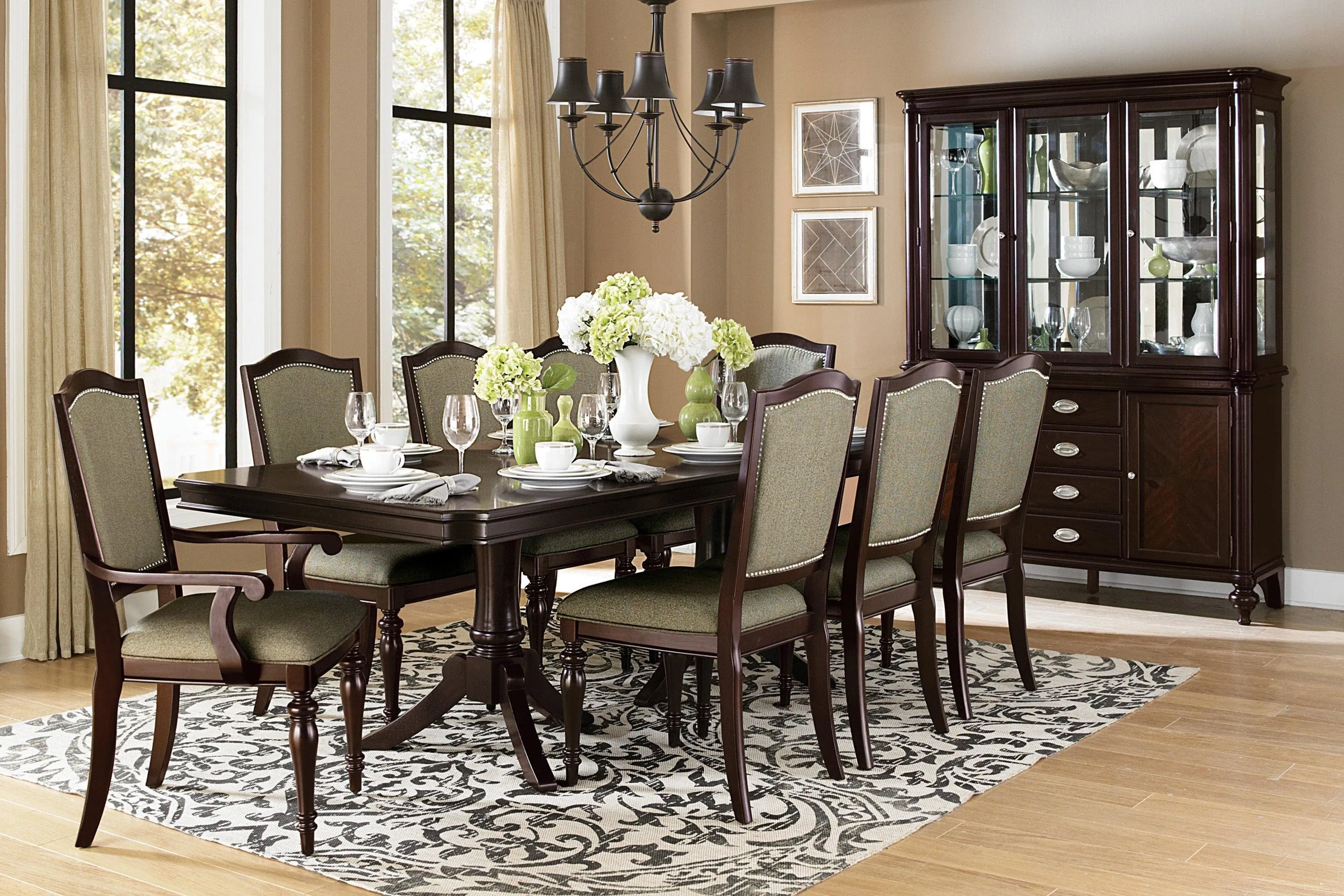 Marston Dark Cherry Buffet & Hutch - Image 3