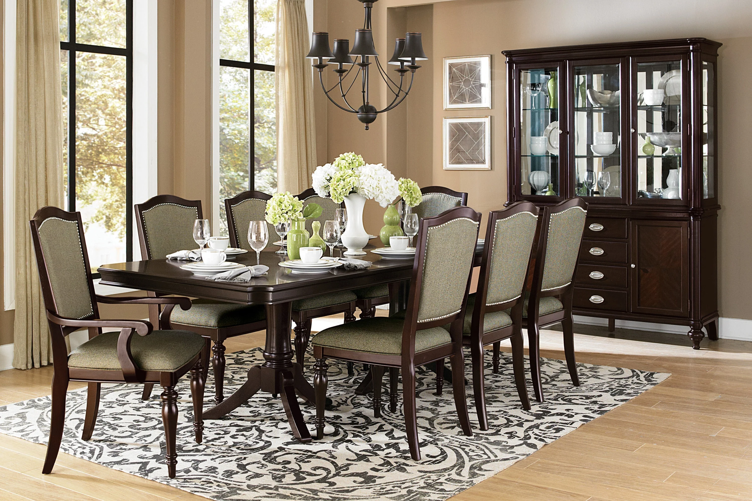 Marston Dark Cherry Natural Side Chair, Set of 2 - Image 4