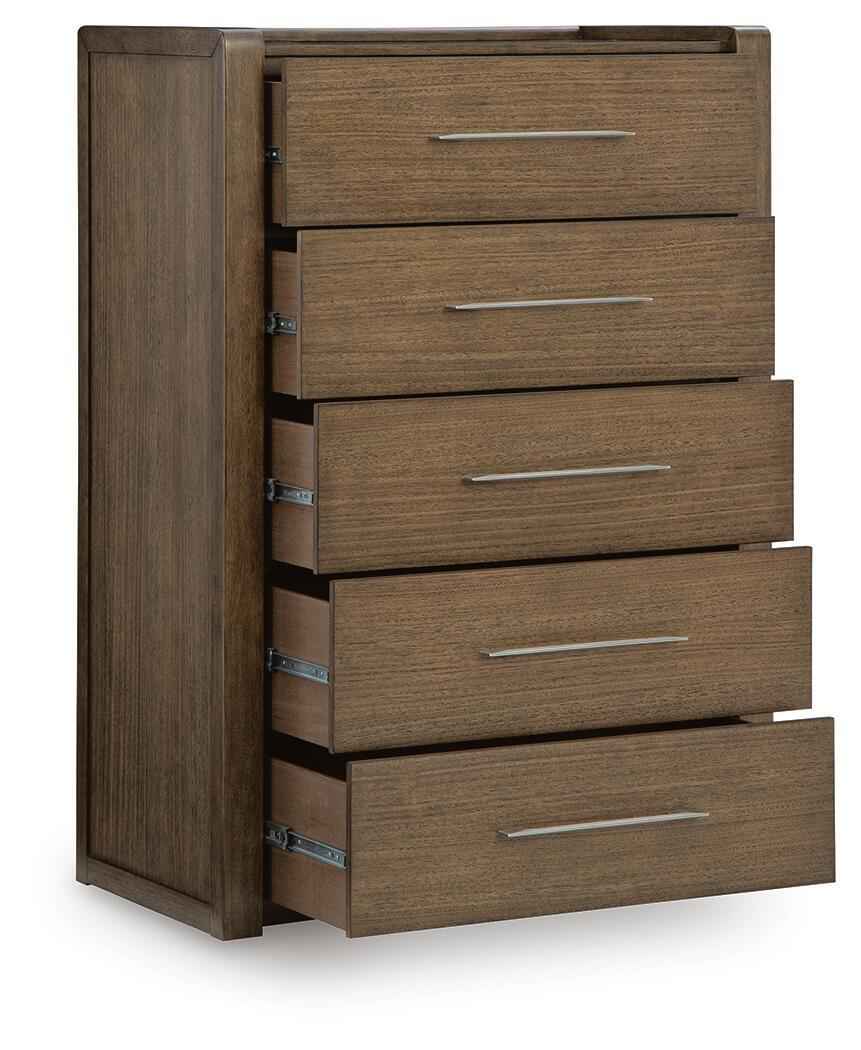 Marxmore Brown Five Drawer Chest - Image 2