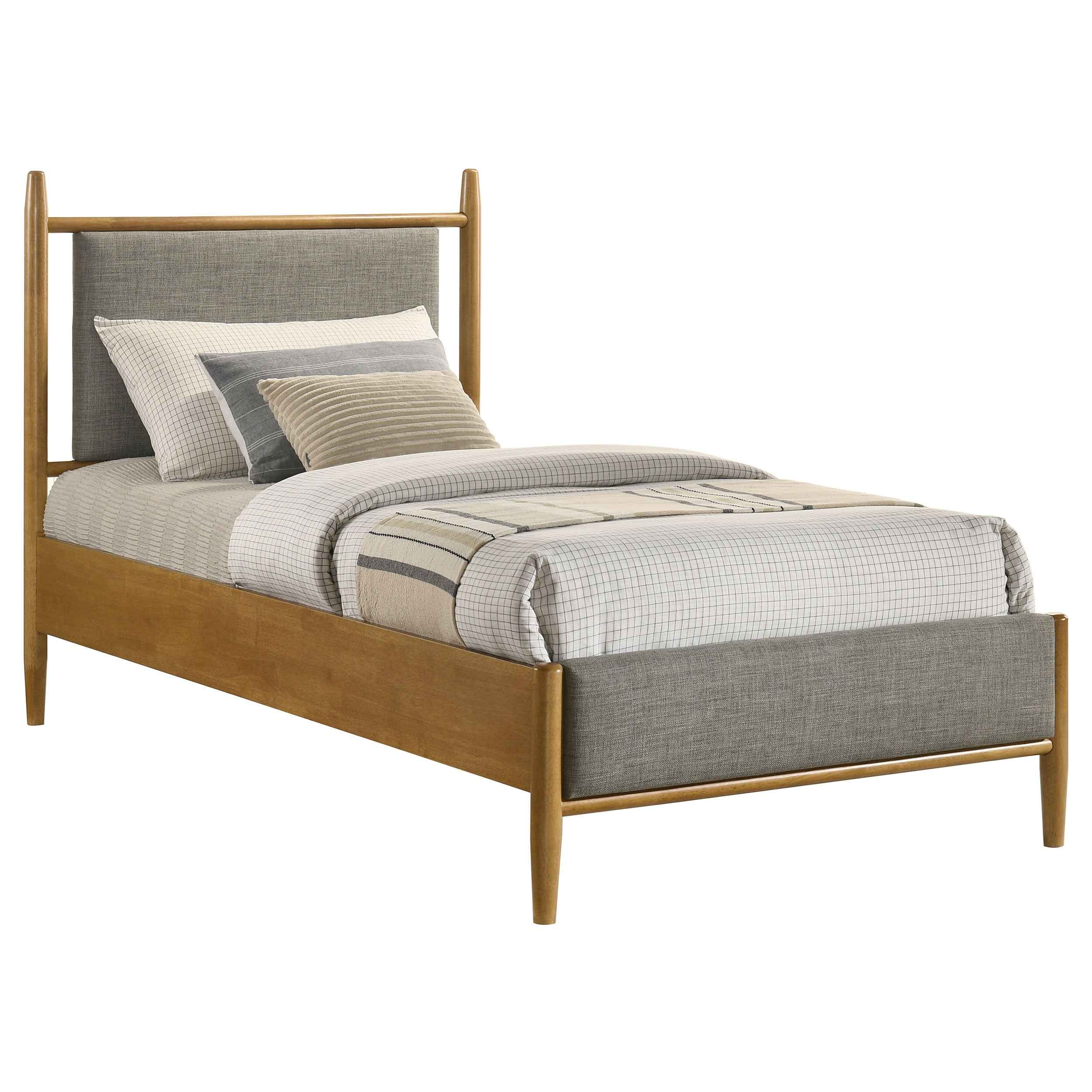 Mason Light Brown 46-inch Twin Panel Platform Bed - Image 3