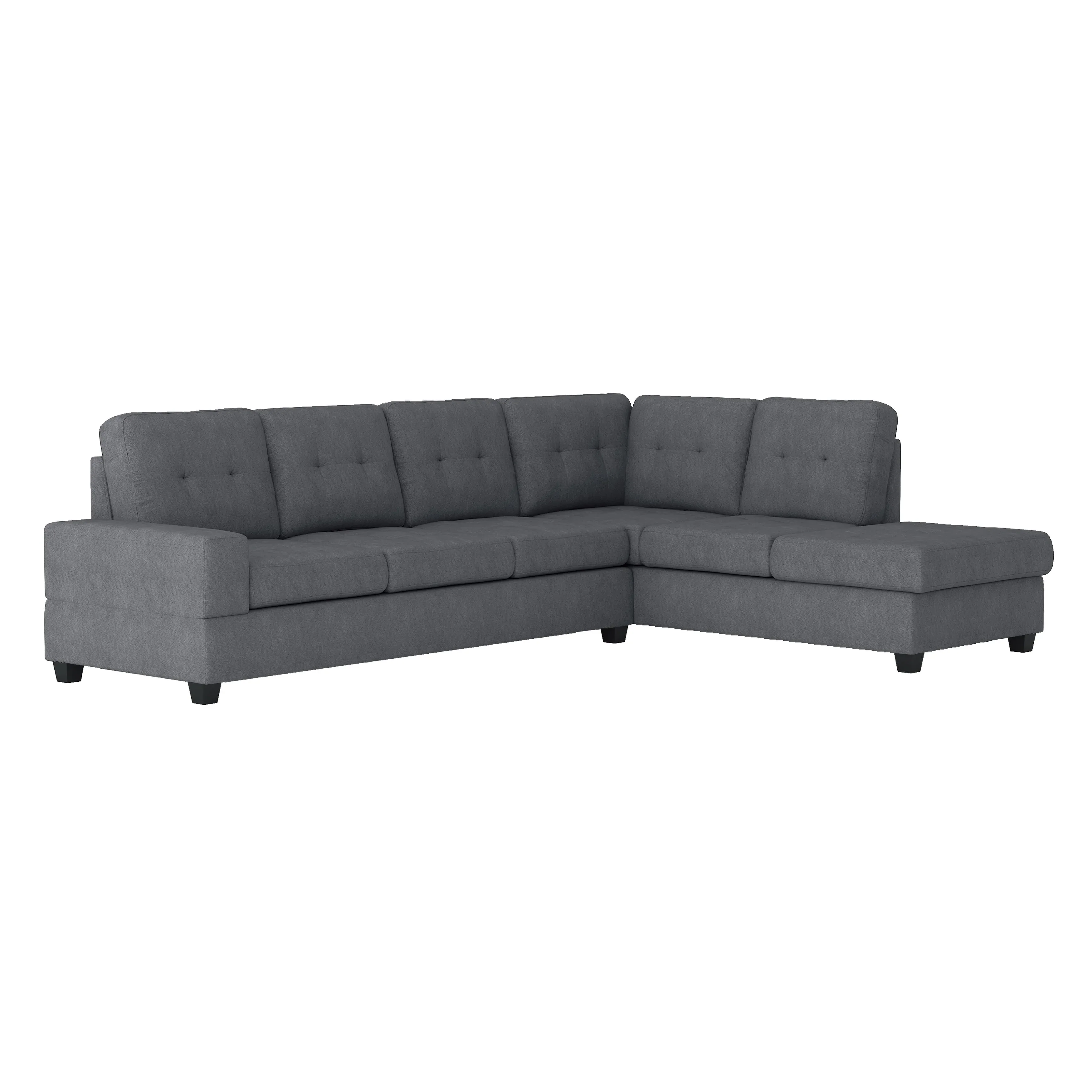 Maston Dark Gray 2-Piece Reversible Sectional with Drop-Down Cup Holders - Image 3
