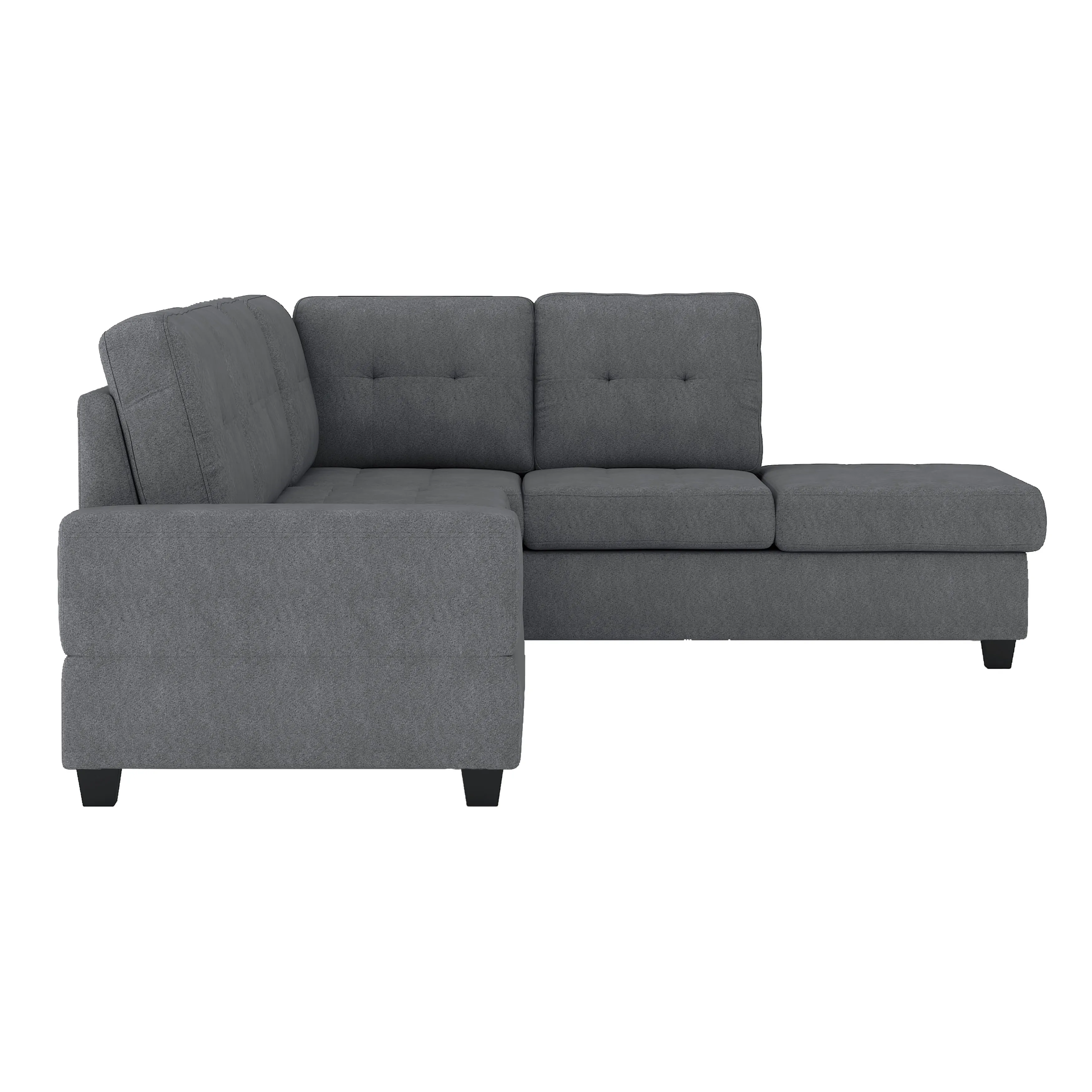 Maston Dark Gray 2-Piece Reversible Sectional with Drop-Down Cup Holders - Image 4