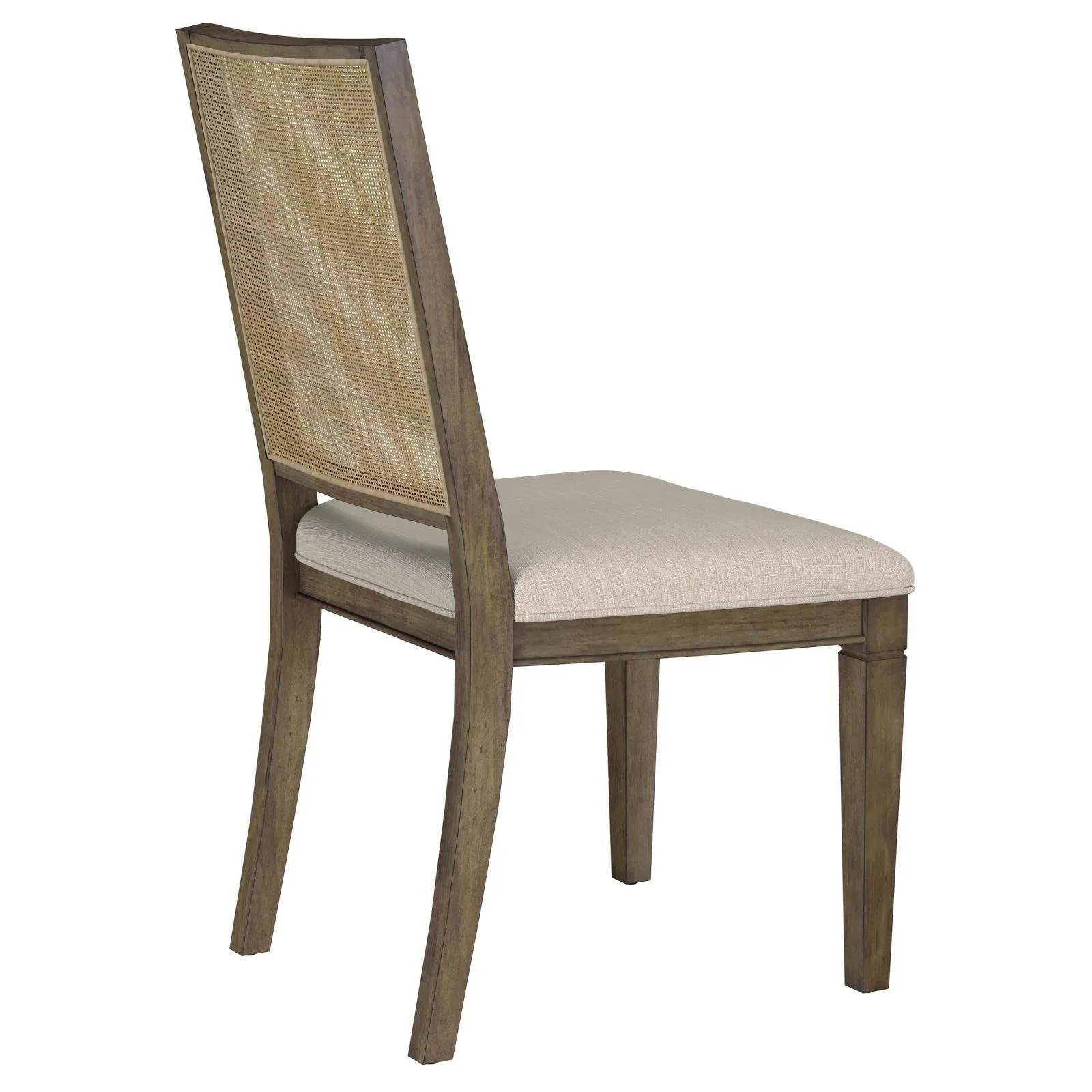 Matisse Woven Rattan Back Dining Side Chair with Upholstered Seat Brown - Image 7