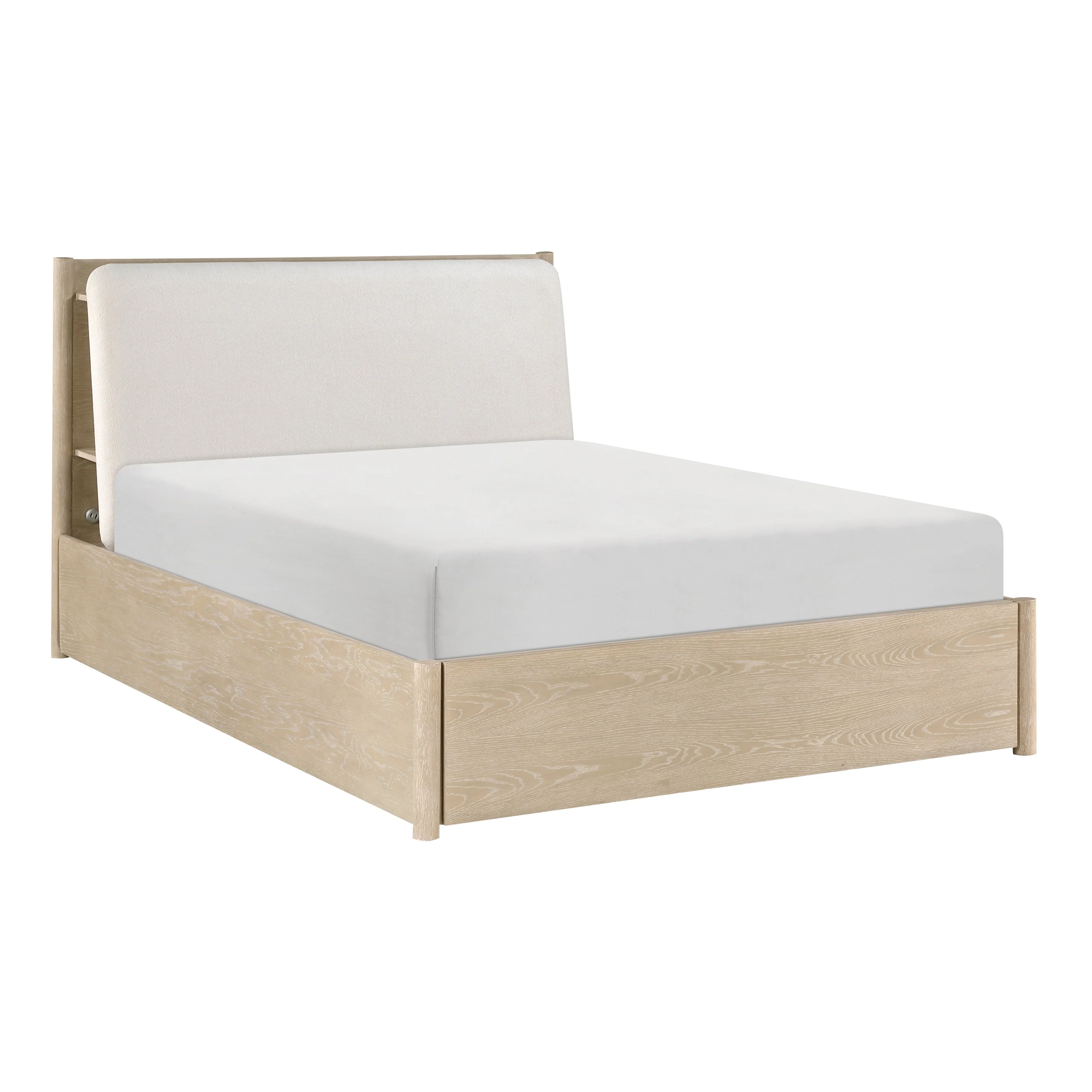 Matteo Light Oak Eastern King Platform Bed with Footboard Storage - Image 10